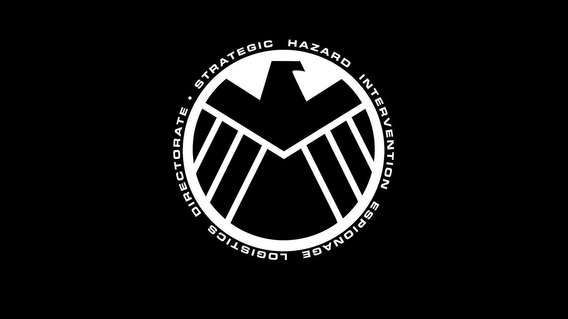 black and white, Marvel Comics, logos, fan art, agency, S.H.I.E.L.D