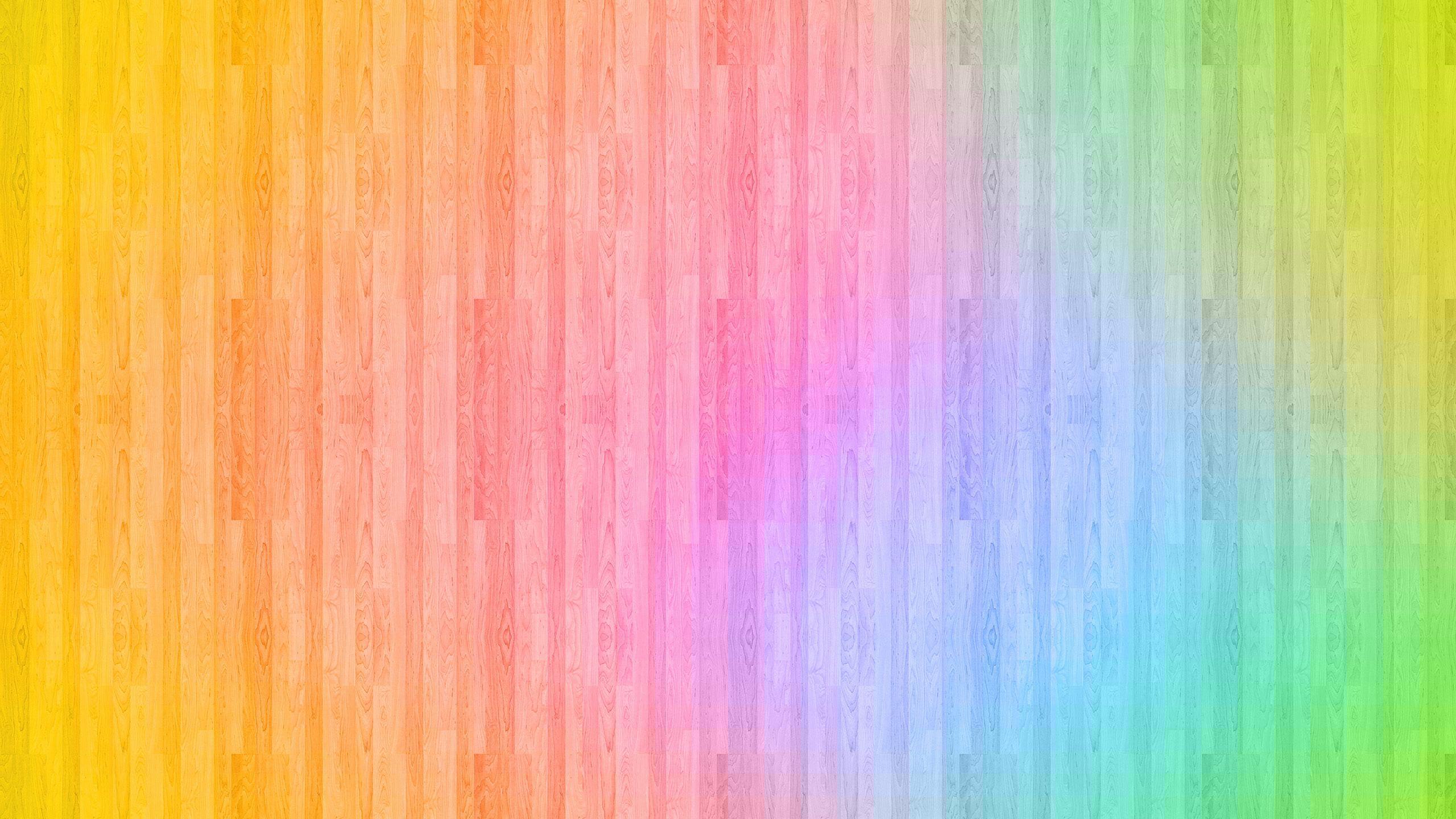 Download wallpaper 2560x1440 lines, vertical, rainbow, background