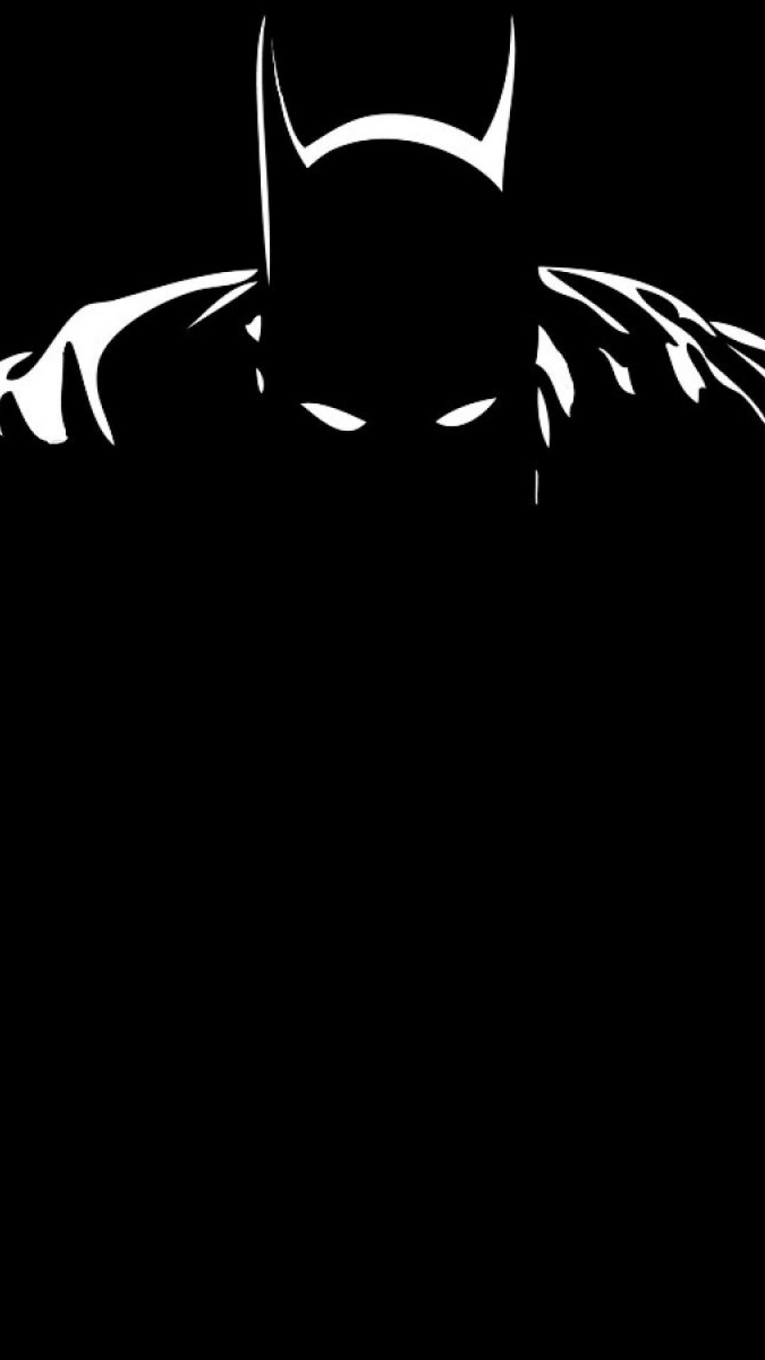 Batman Black And White Black Iphone 6 Plus Wallpaper