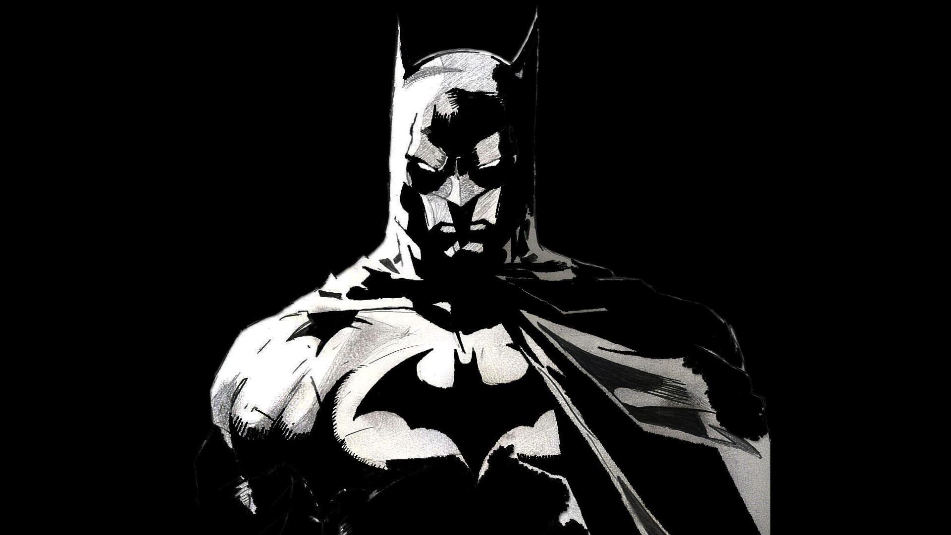 Batman monochrome artwork simple background black wallpaper