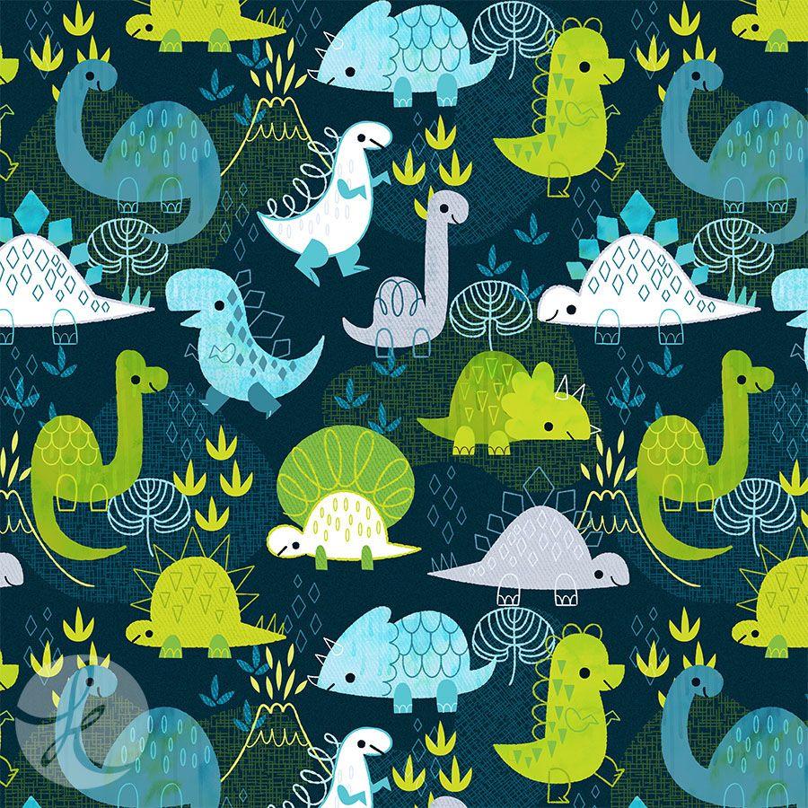 Cute Dino Print On Behance Kat Uno Wallpaper Wpt7203668