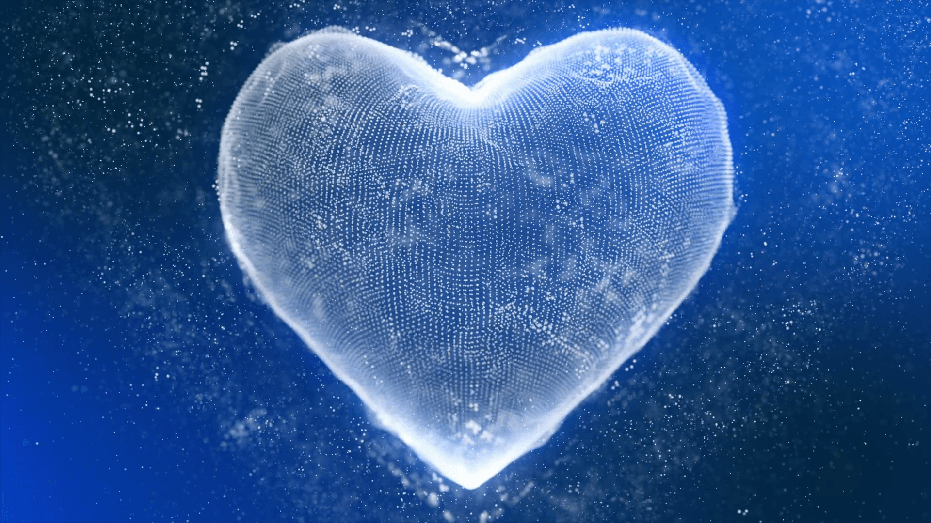 Cool Icy Heart Made of Ice Crystals Seamless Looping Motion