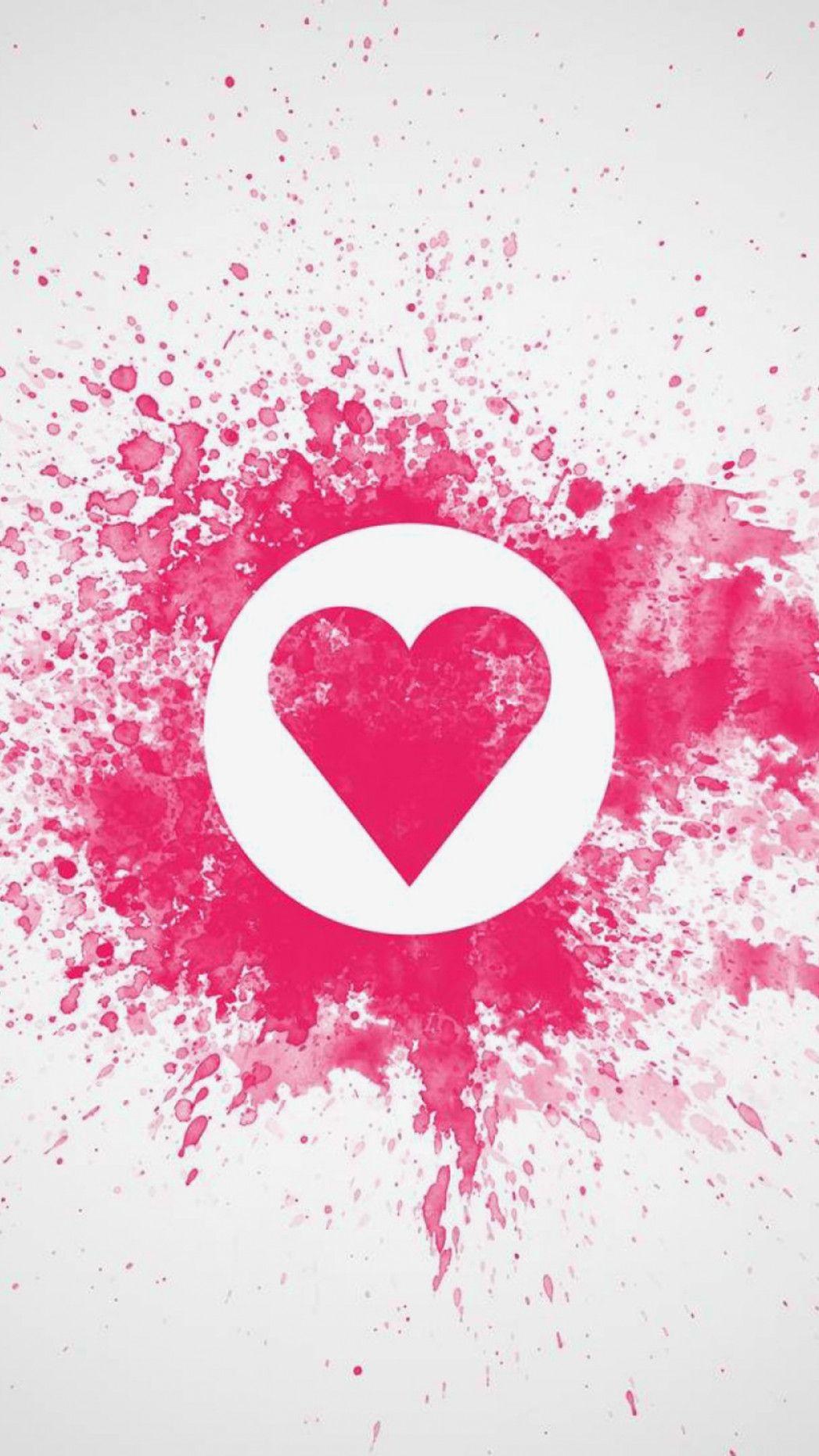 Abstract Love Heart Wallpaper. Mobile Wallpaper. Phone Background