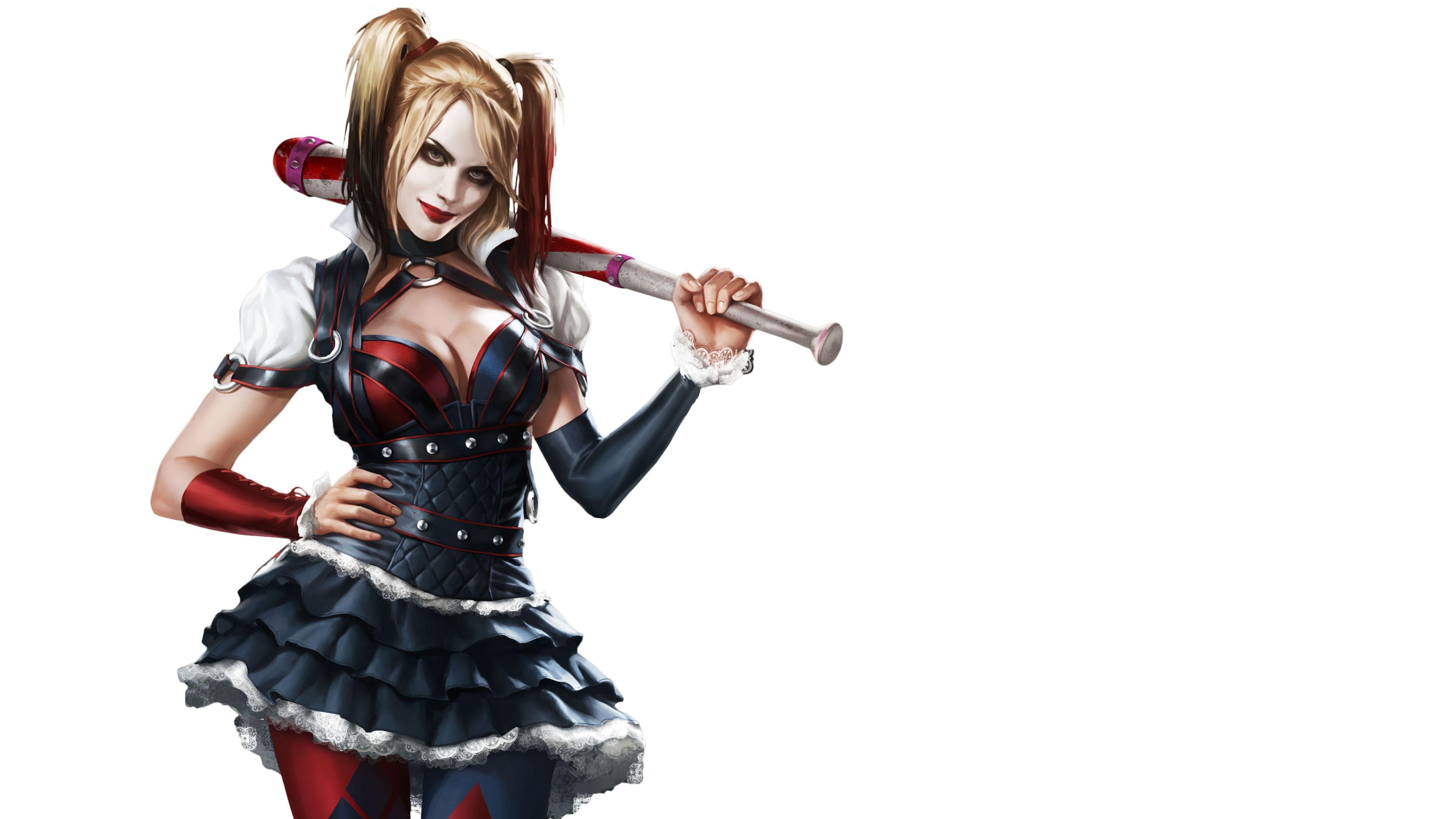 Wallpaper Harley Quinn, Batman, Arkham Knight, 4K, Games