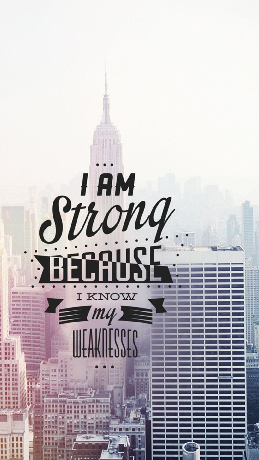 I Am Strong Quote Android wallpaper HD wallpaper
