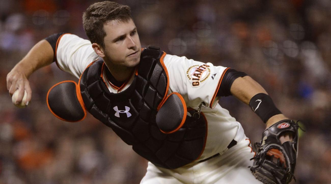 Buster Posey catching for the Fresno Grizzlies HD phone wallpaper