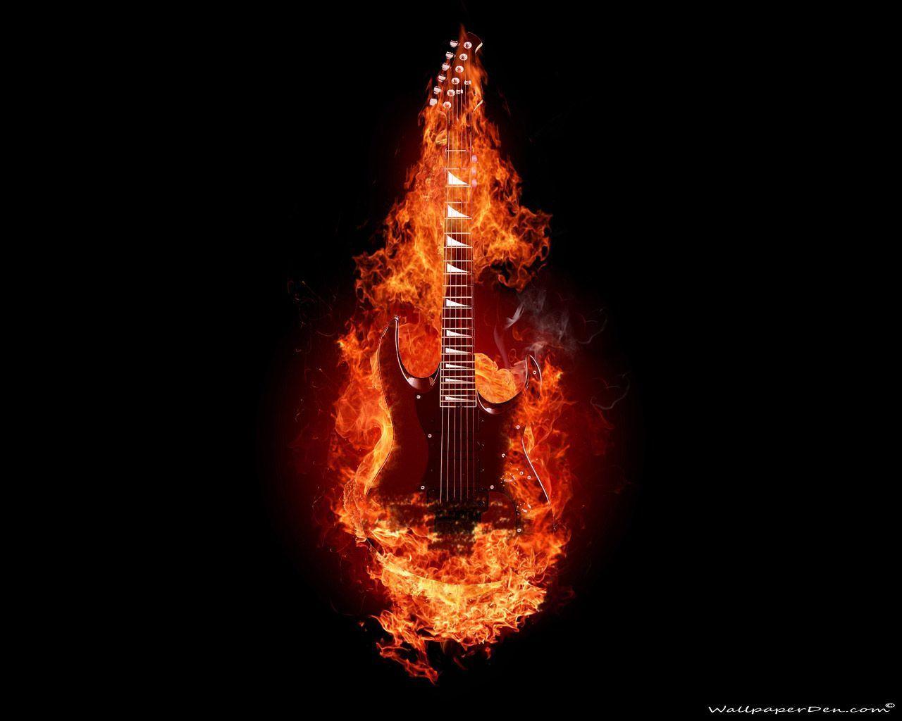 3D Guitar Wallpaper