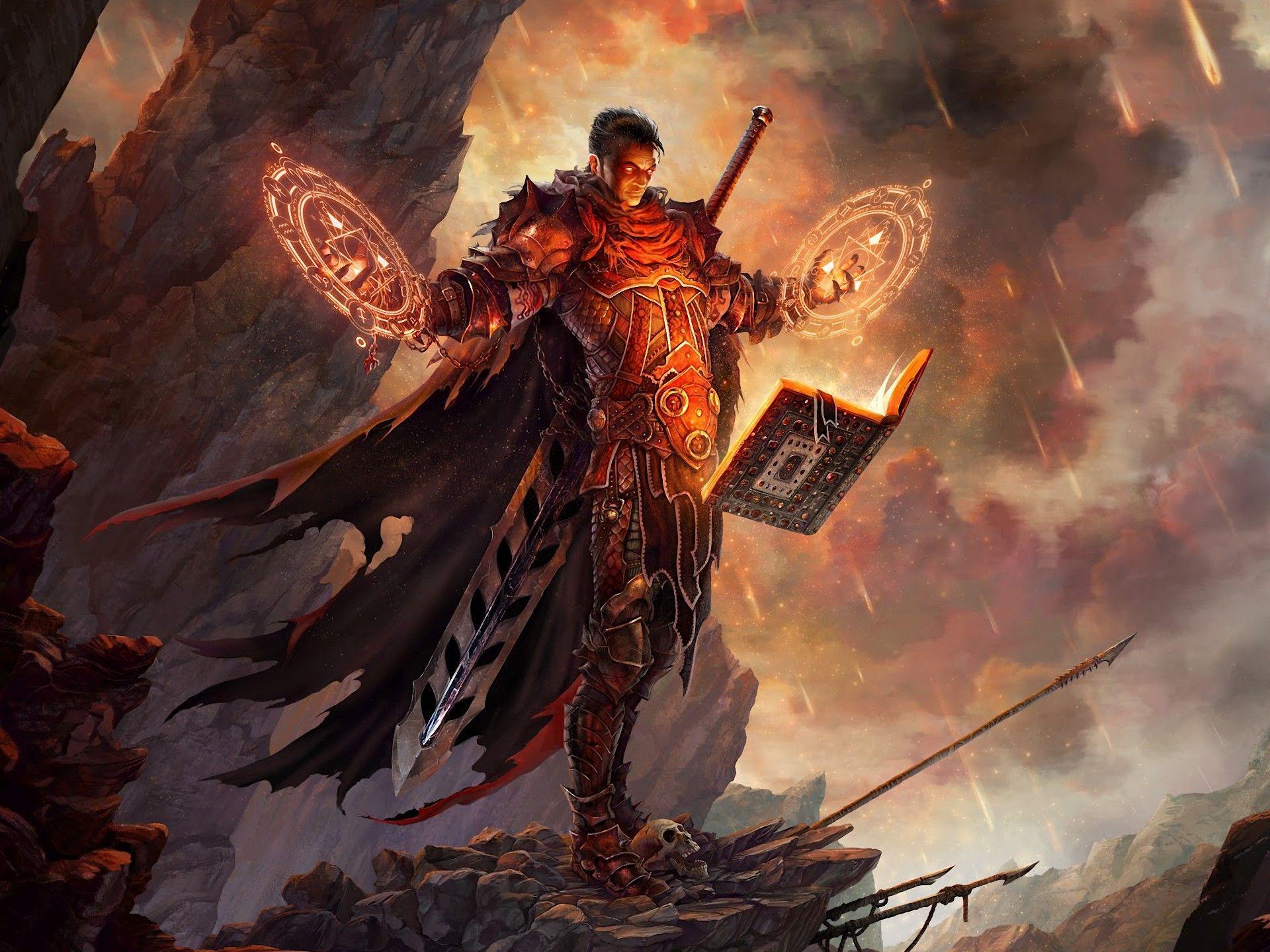 Mage Fantasy Art Books Artwork Realistic Swords Fresh New HD