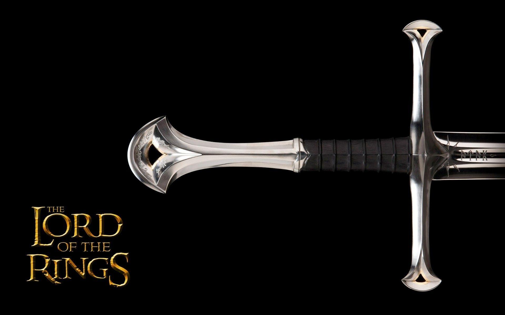 The lord of rings swords anduril wallpaper
