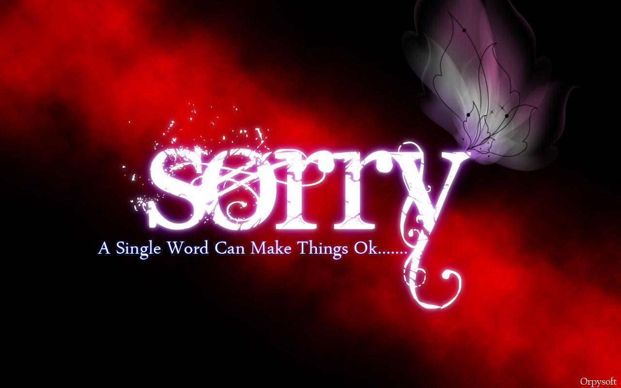 Sorry Wallpaper In Hindi (Picture)