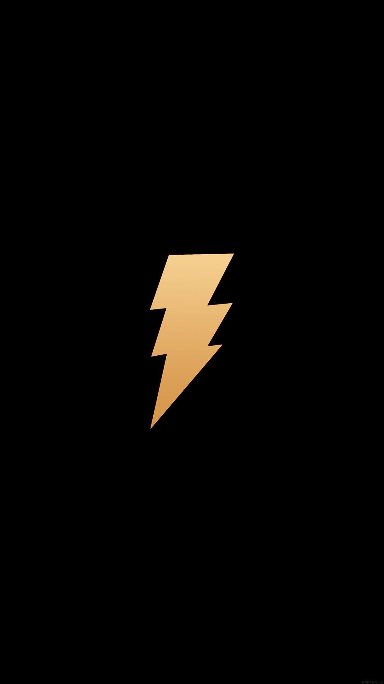 Cool Thunder Bolt Minimal Dark Logo Art Iphone6 Plus Wallpaper