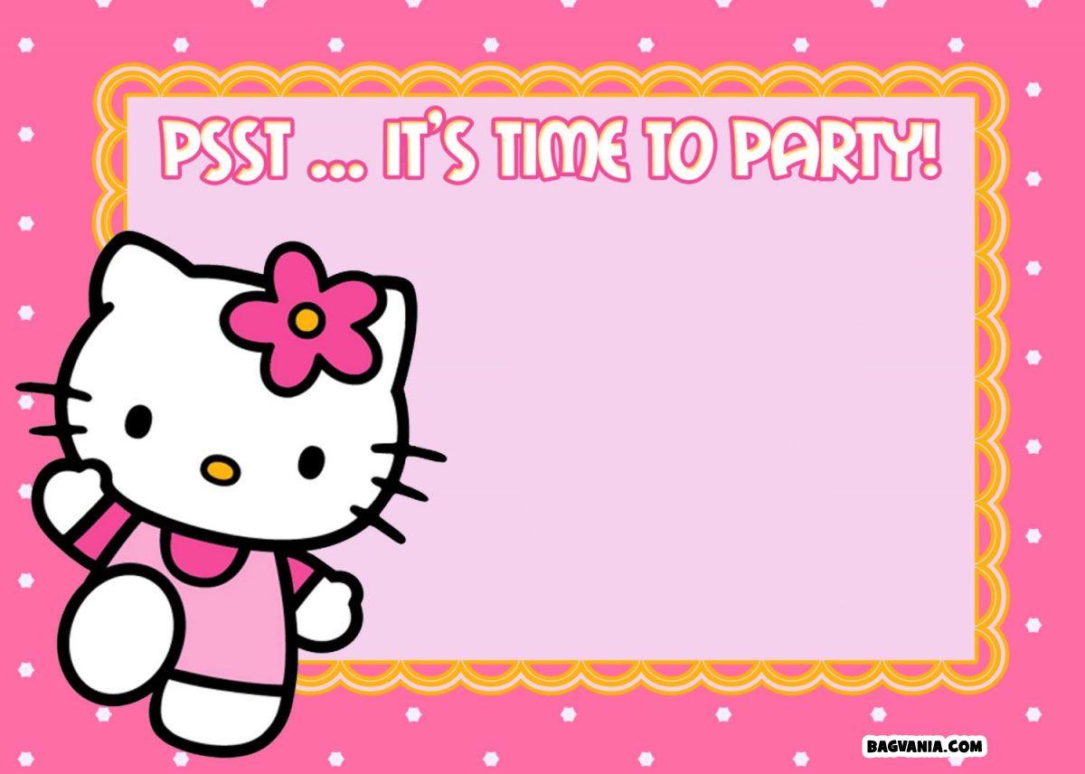 hello kitty birthday invitation backgrounds