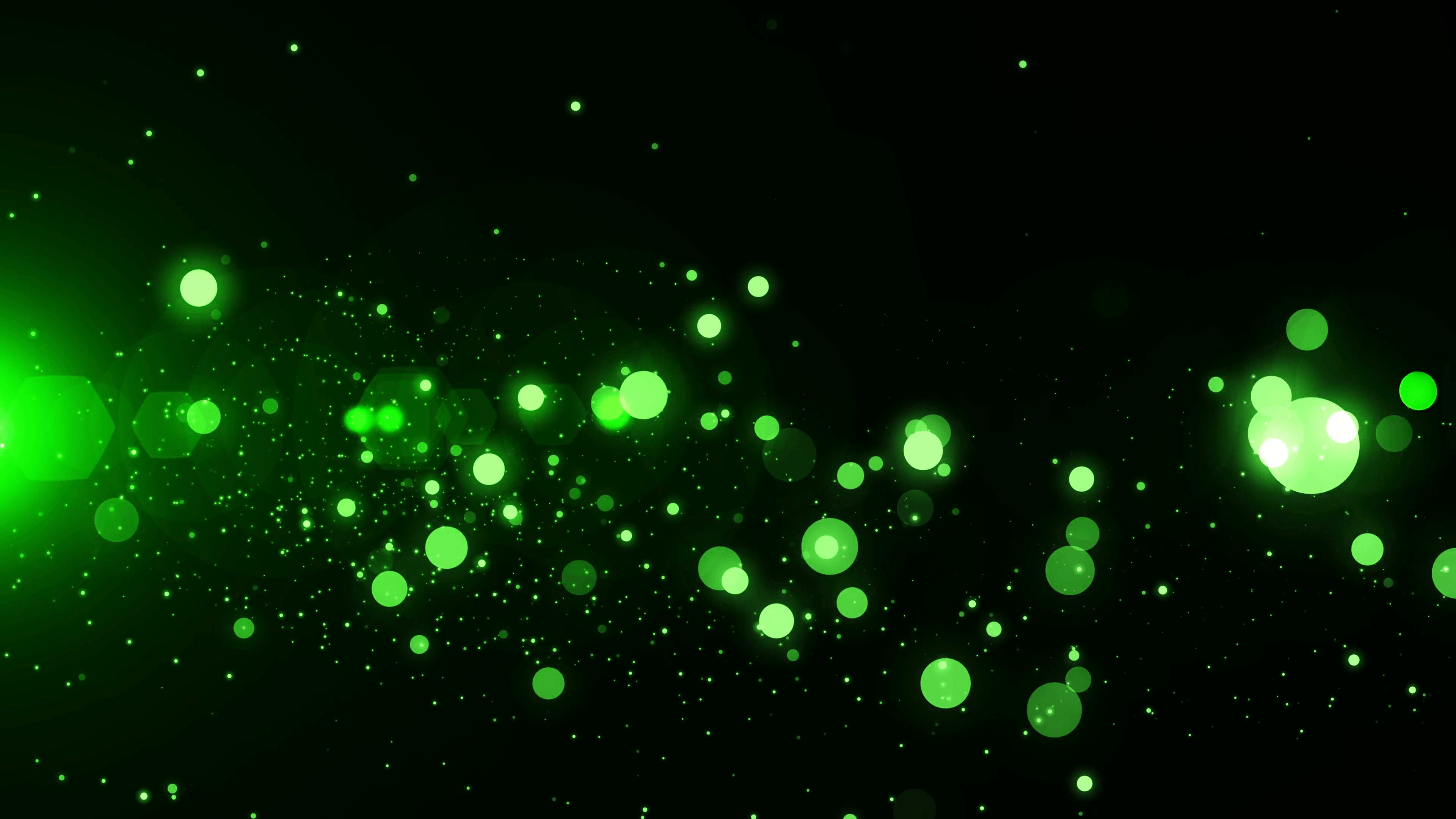 4k Abstract Dark Green Bokeh Animation Background Seamless Loop