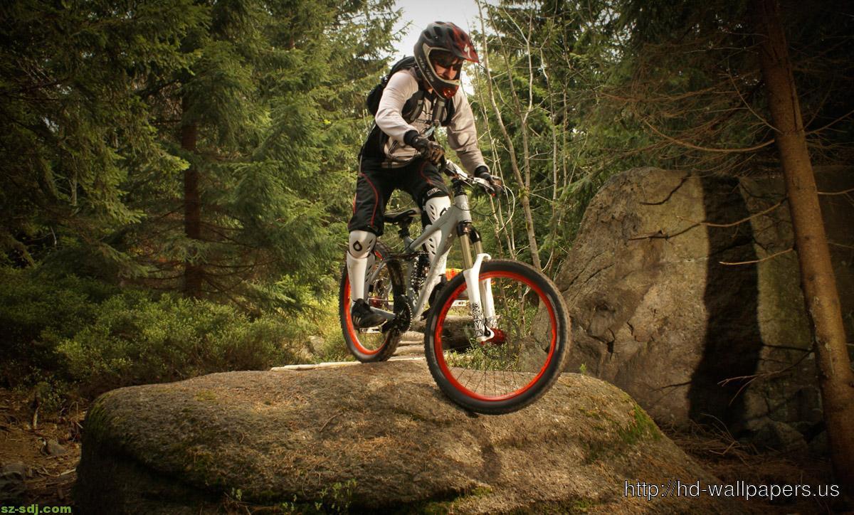 Downhill Bike Wide Wallpaper