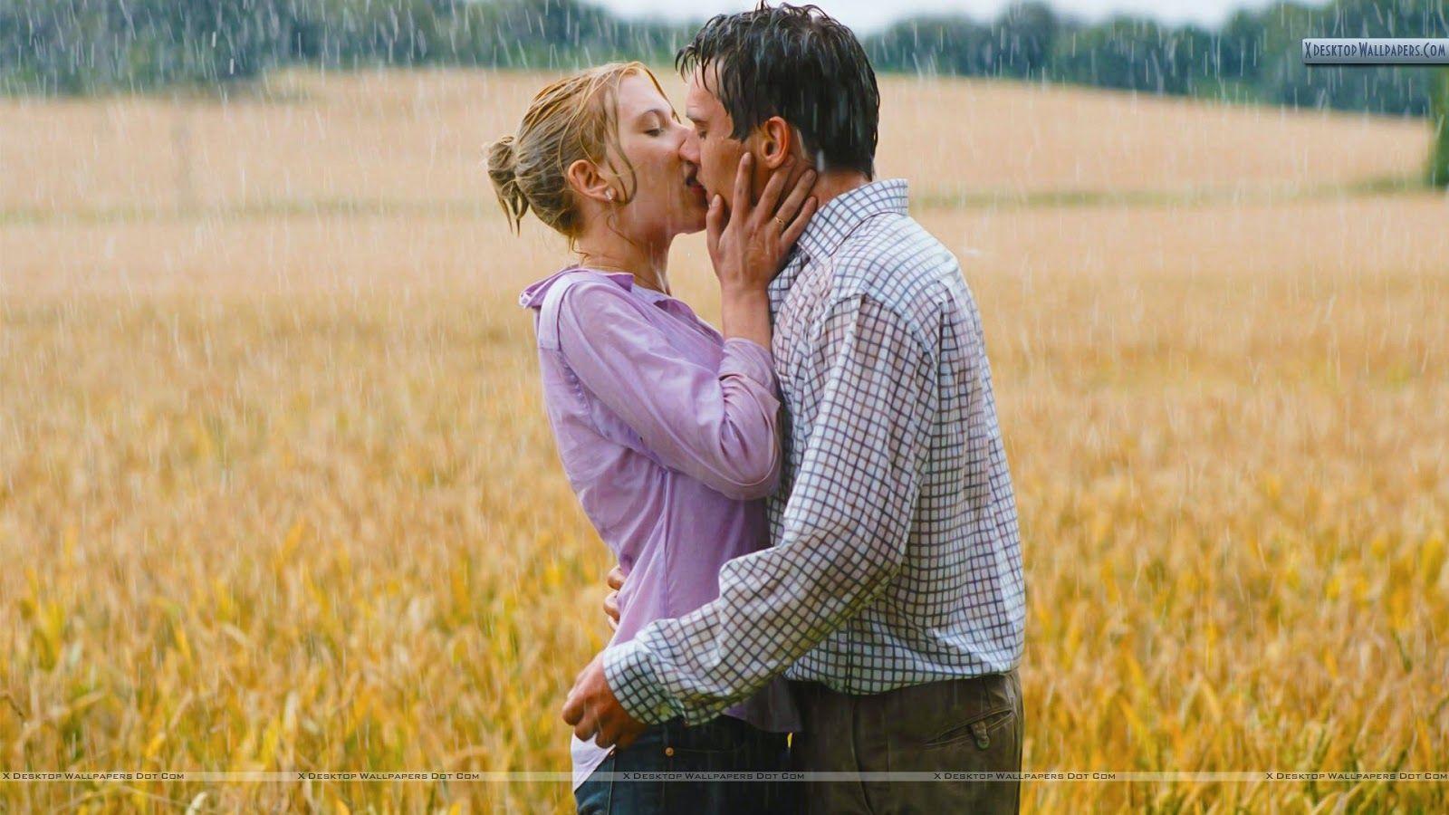 Romantic Couple Kissing In Rain Day 2018