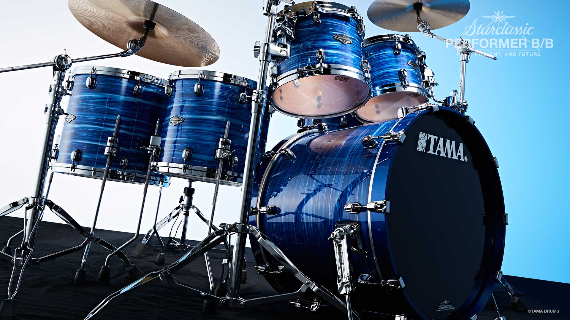 blue drum set wallpaper