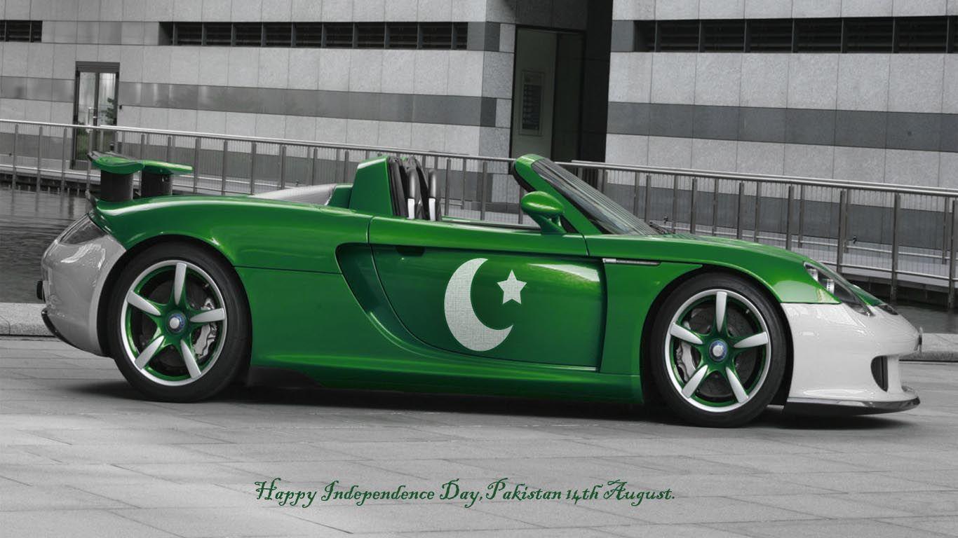 Wallpaper Independence Day Flag Car With Photo 14august HD