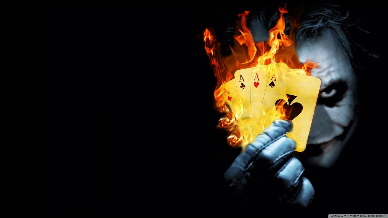 Burning Poker Joker HD Desktop Wallpaper High Definition On Card