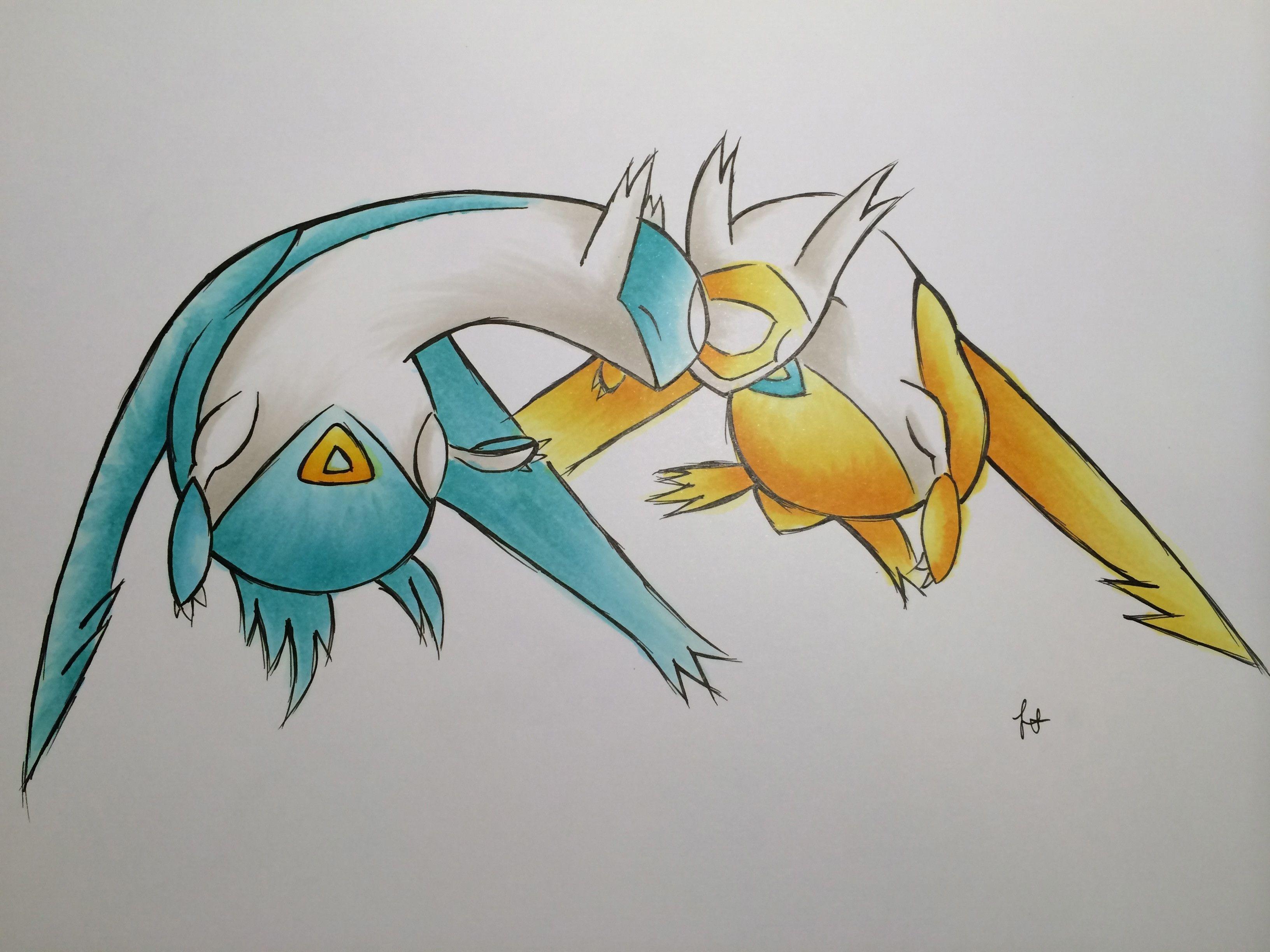 Shiny Latios and Shiny Latias. Pokémon. Pokémon and FNAF