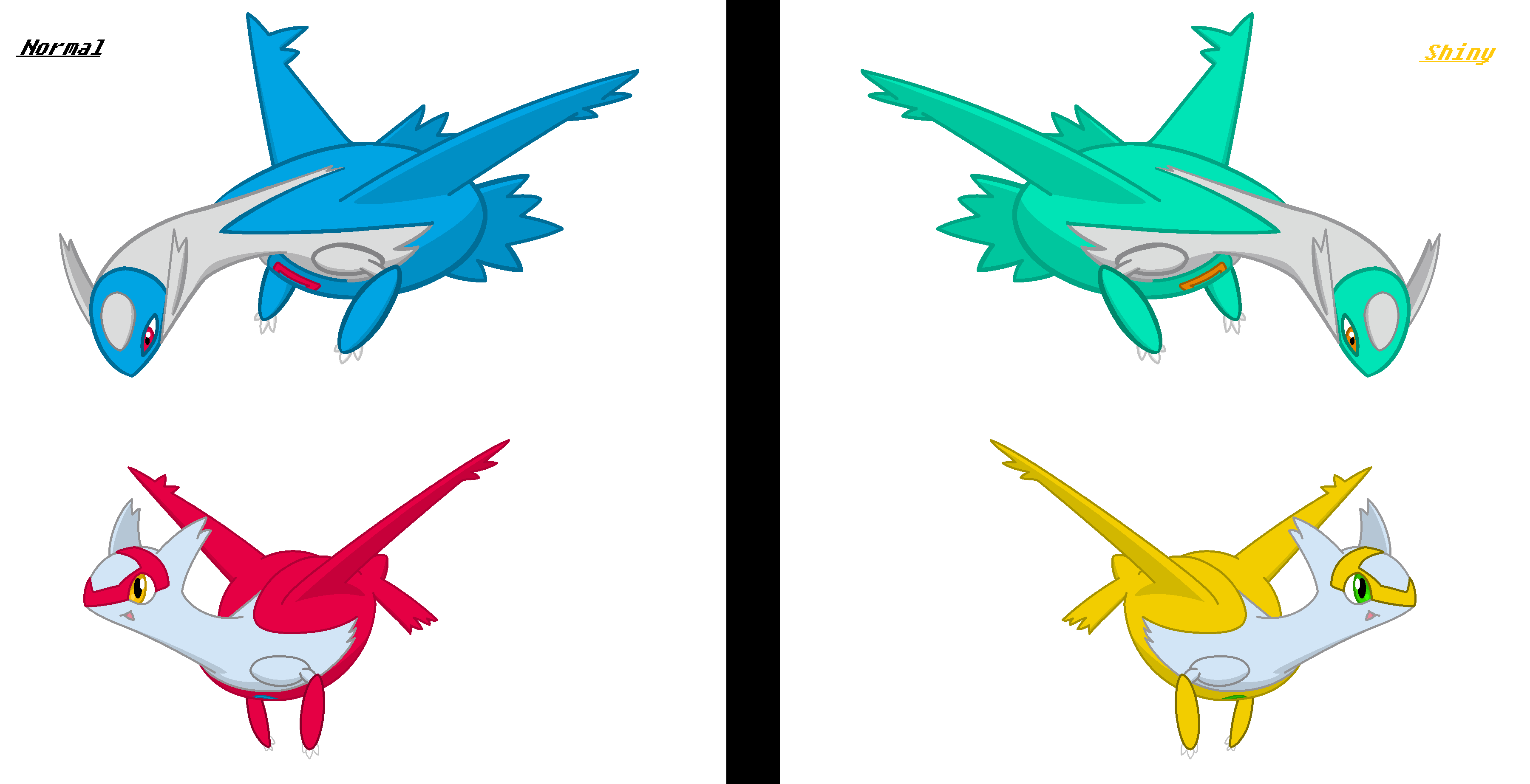 MS Paint: Latias and Latios by Poke.
