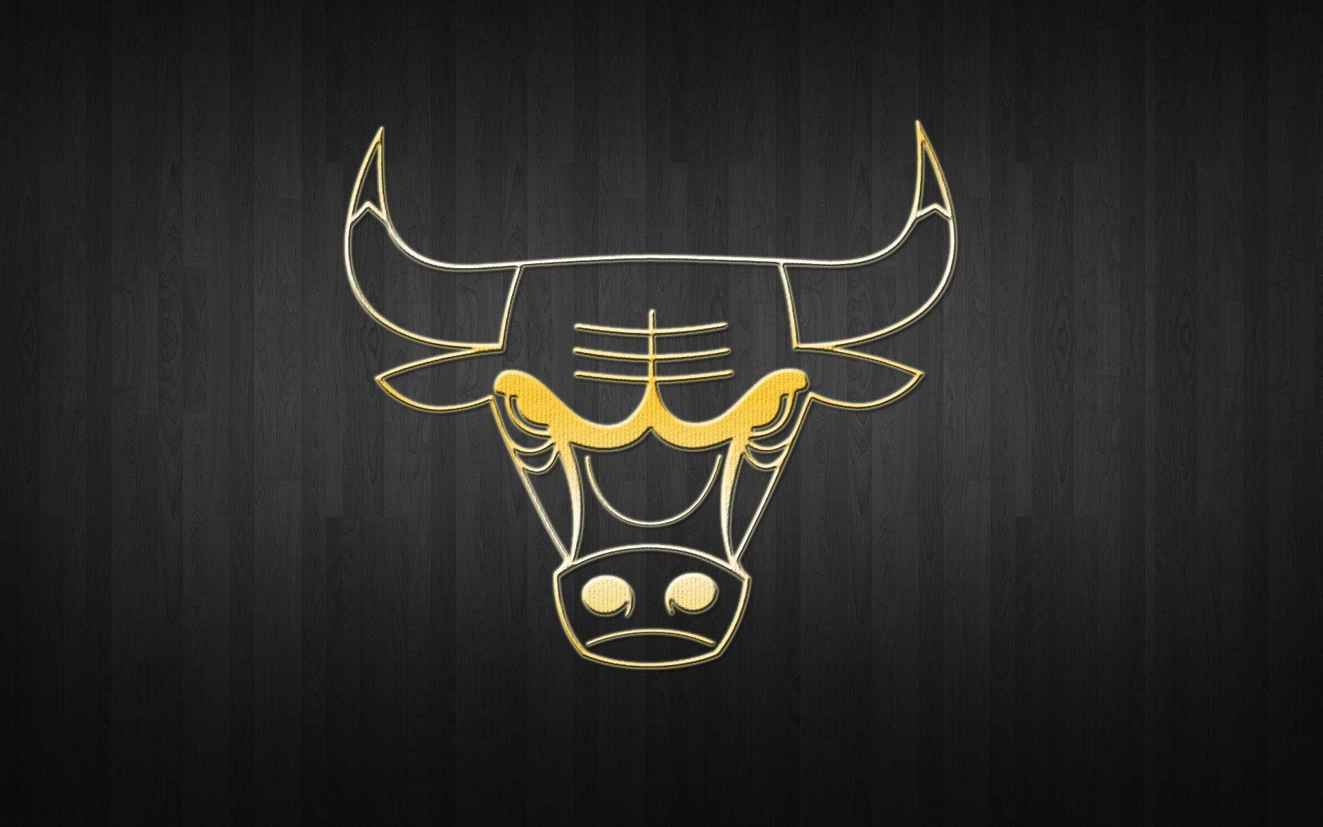 chicago bulls basketball nba logo background gold HD wallpaper