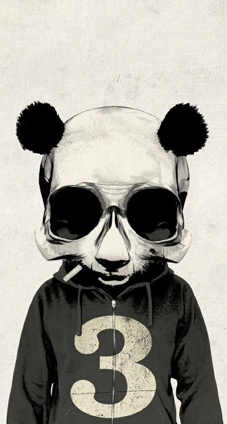 Smoking Panda iPhone Wallpaper