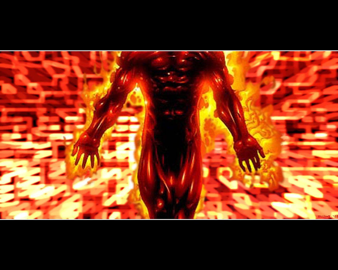 Headless Human Torch Wallpaper