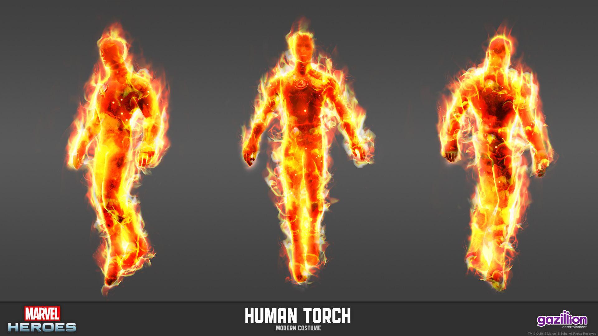 Marvel Heroes Human Torch Modern. Spider Man