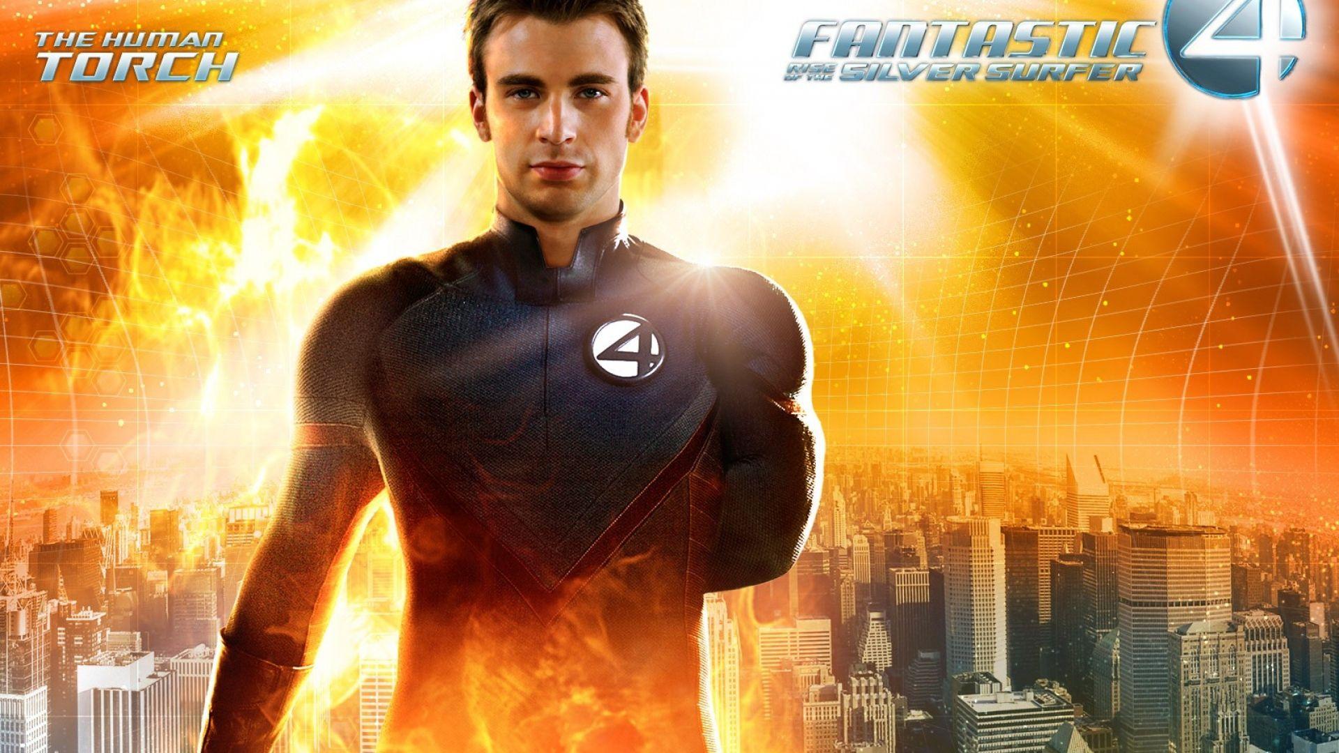 Download Wallpaper 1920x1080 fantastic 4, chris evans, human torch