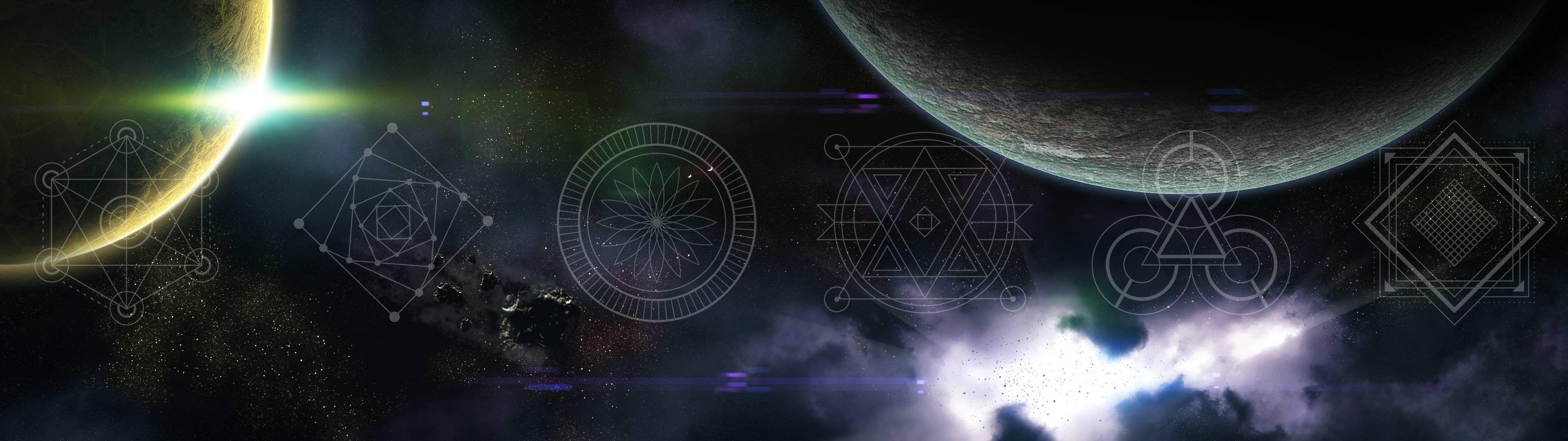 Sacred geometry and space wallpaper (part1)