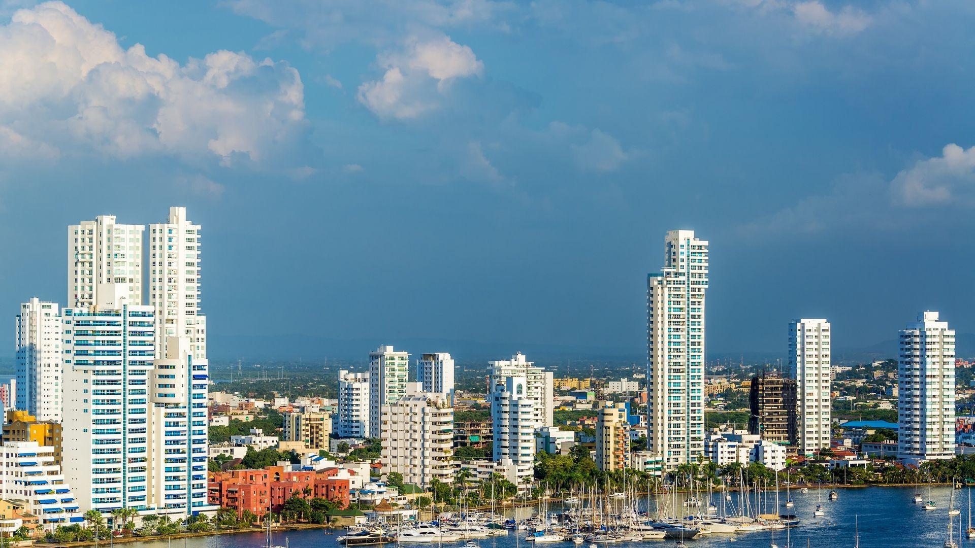 Skyscrapers in Cartagena Colombia Wallpaper
