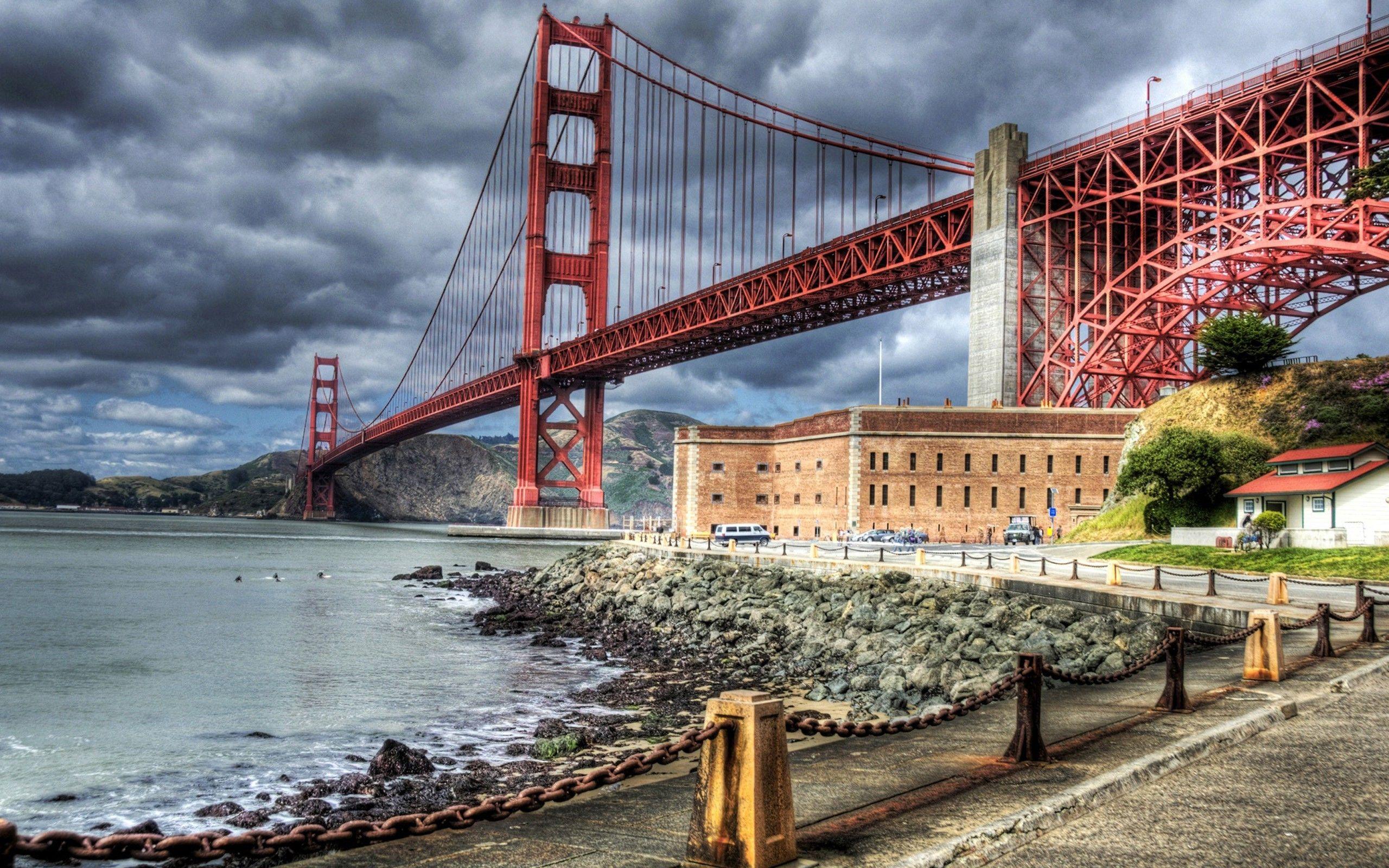 HDR, Bridge, River, Building, Golden Gate Bridge Wallpaper HD