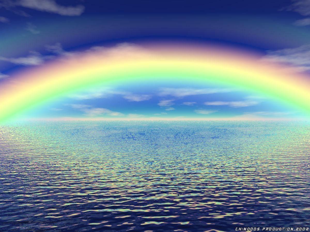 Rainbow wallpaper: Rainbow Water Nature Sky Cool Wallpaper
