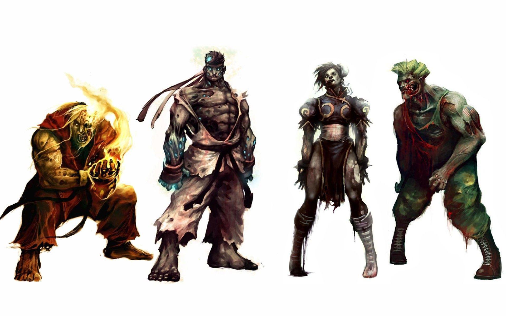 Zombie Street Fighters, Ryu, Chun Li, Guile, Ken Masters, Digital