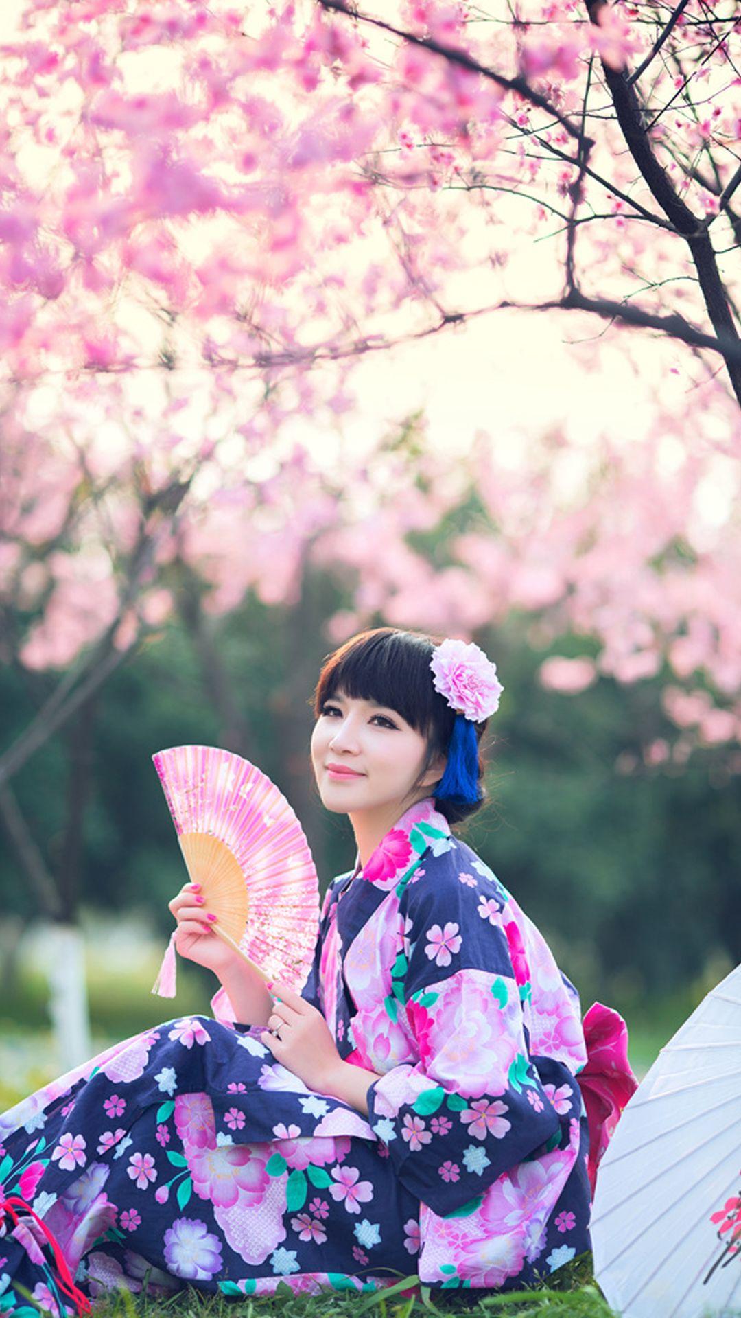 Sakura Season Japanese Girl Japan Android wallpaper HD wallpaper