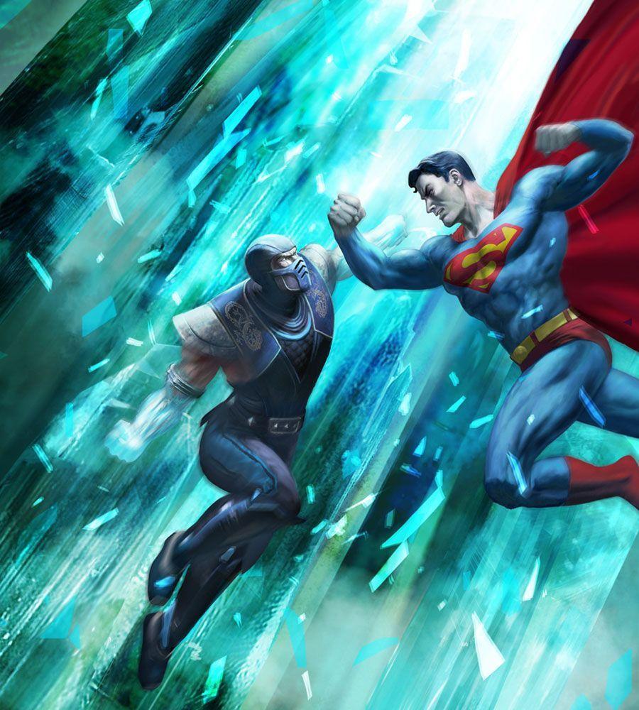 Sub Zero Vs Superman For Mortal Kombat Vs DC Universe Game. Comic