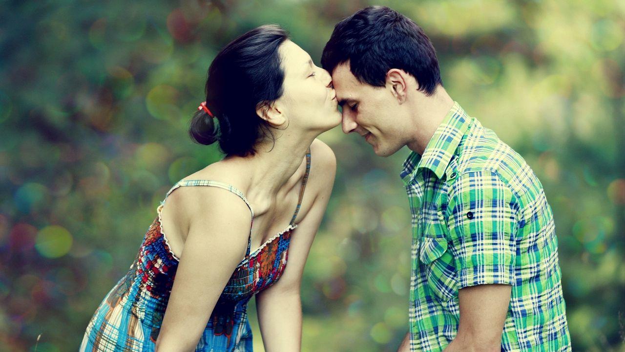 Wallpaper couple, kiss, love, tenderness, romance hd, picture, image