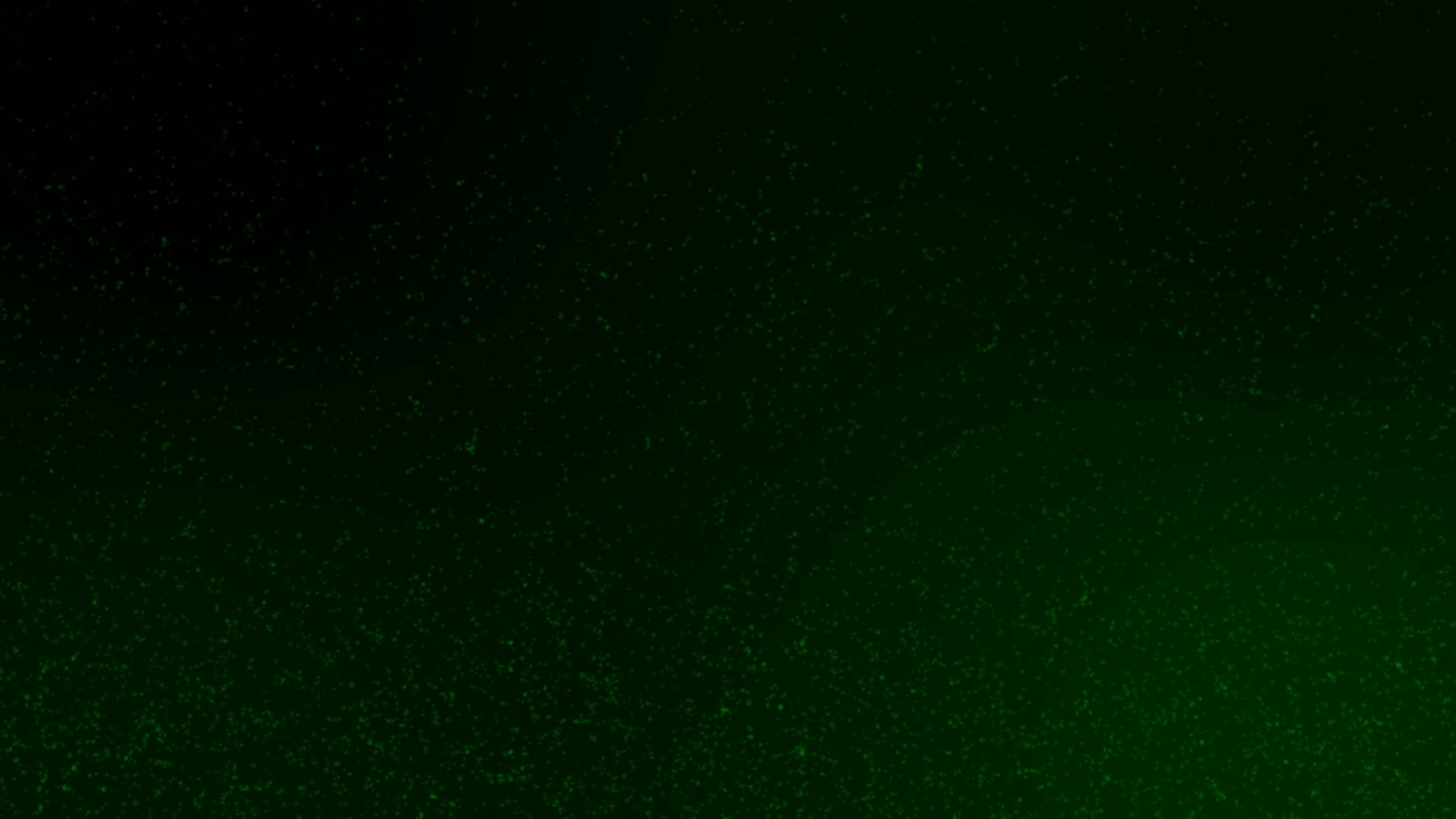 4K Sparkle shinny green particle motion on black gradient background