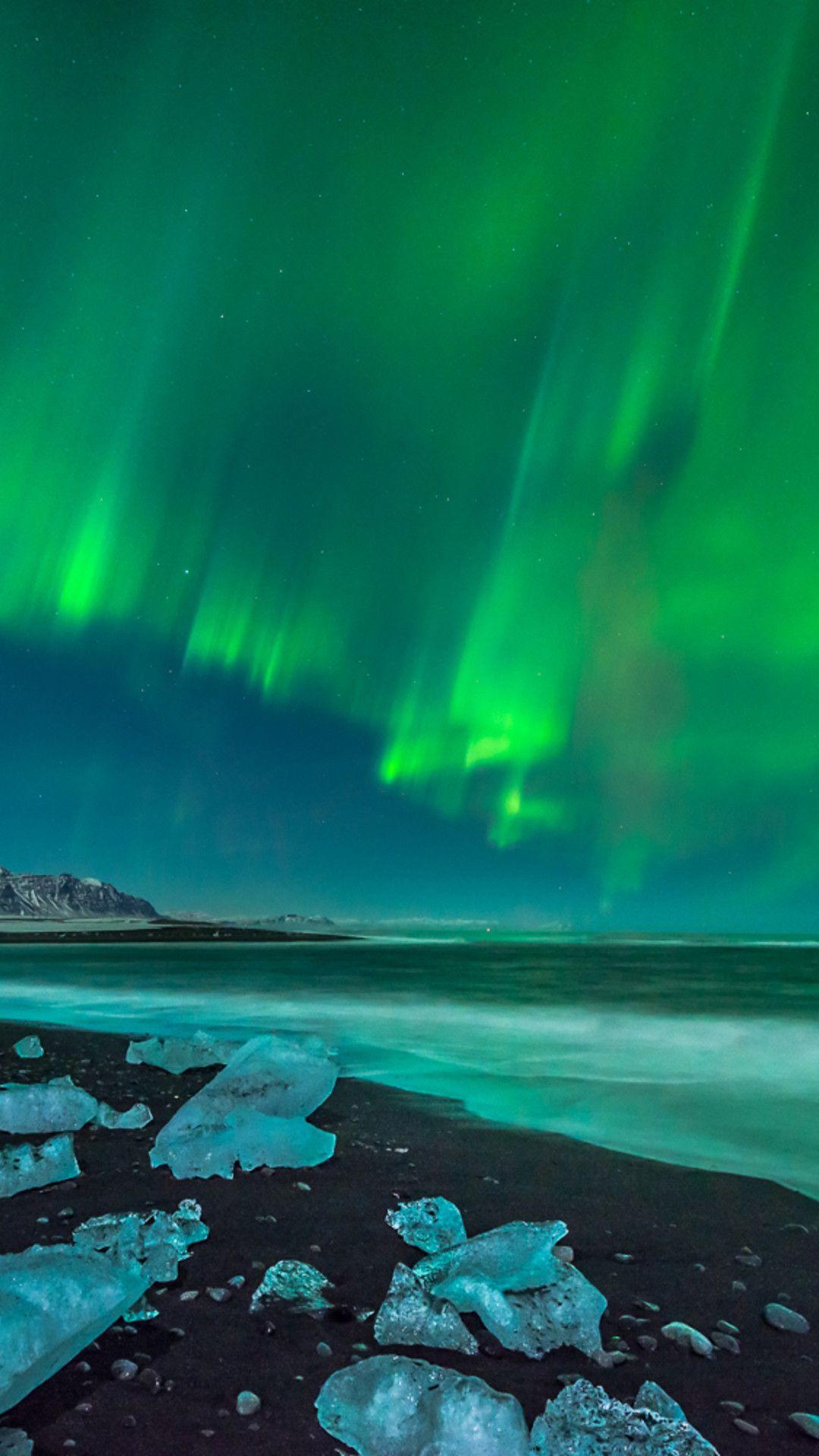 Wallpaper.wiki Aurora Borealis Background For Mobile Free Download