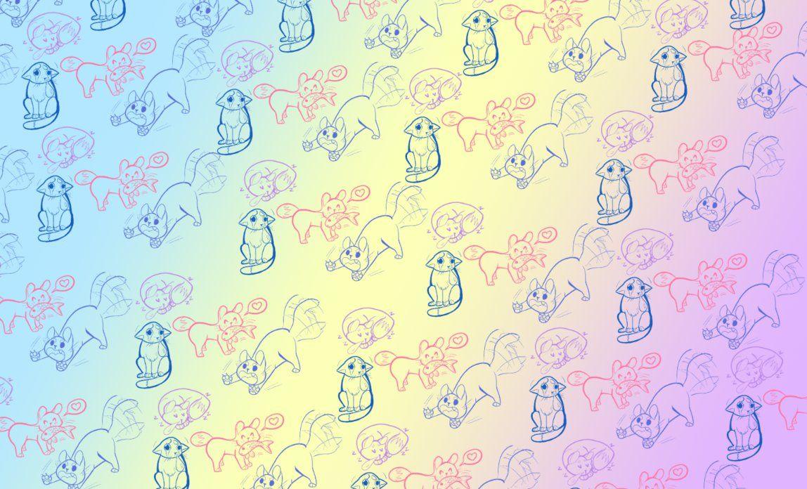 Kawaii Cat Background By Autumn Khajiit