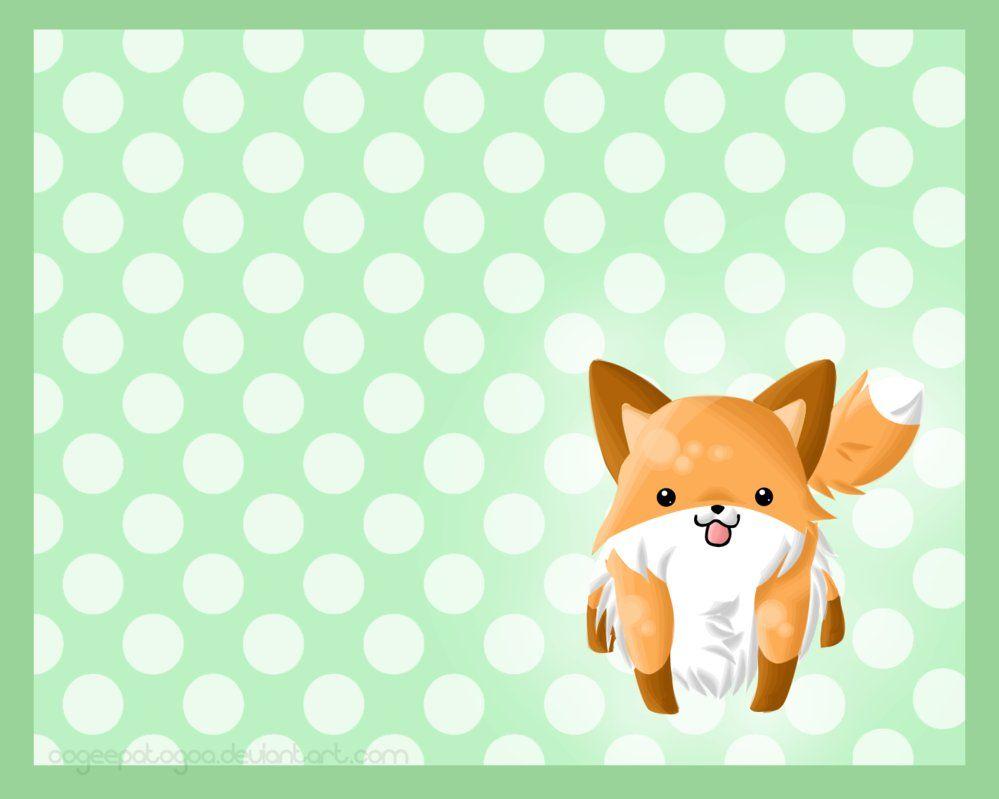 Kawaii Fox Background