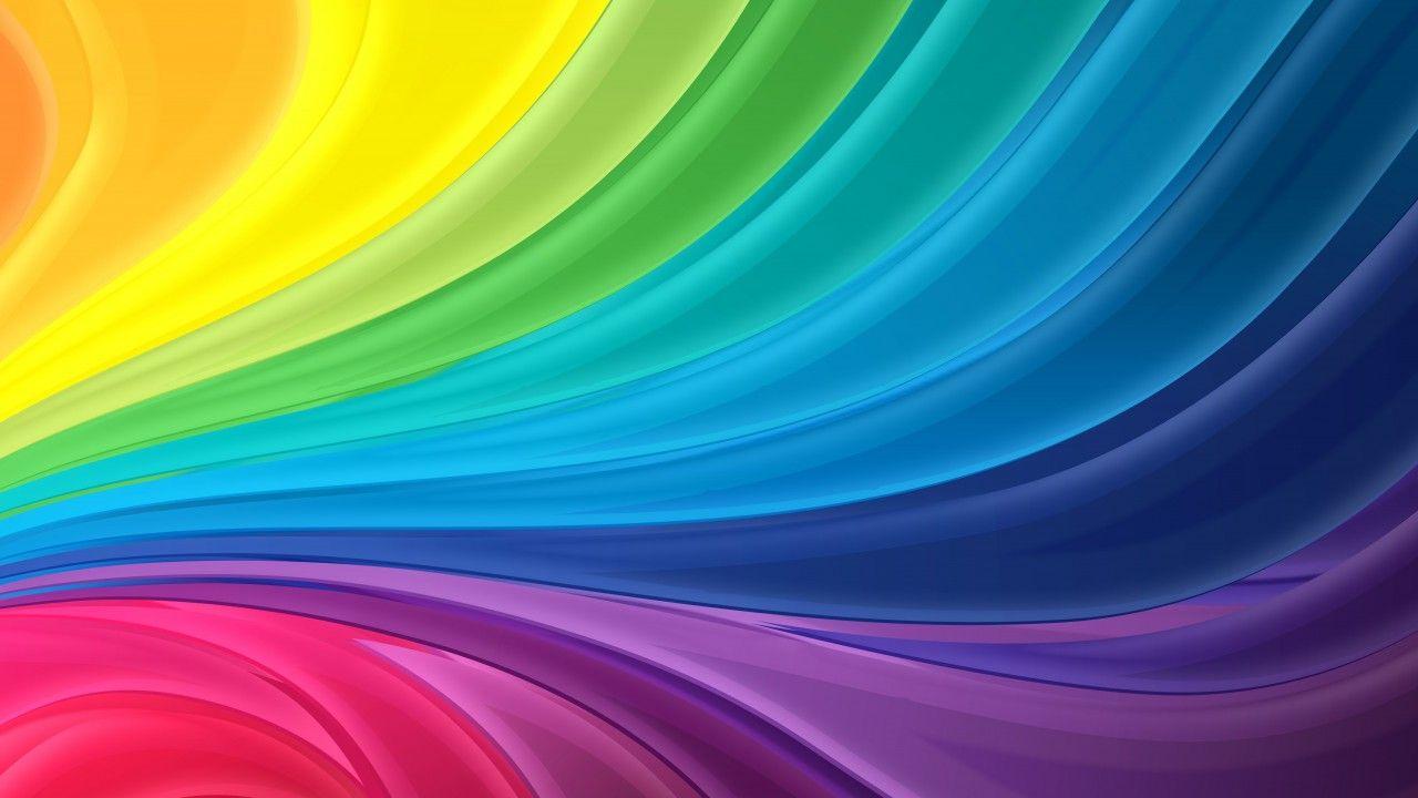 Wallpaper Colorful, Rainbow, Waves, 4K, Abstract