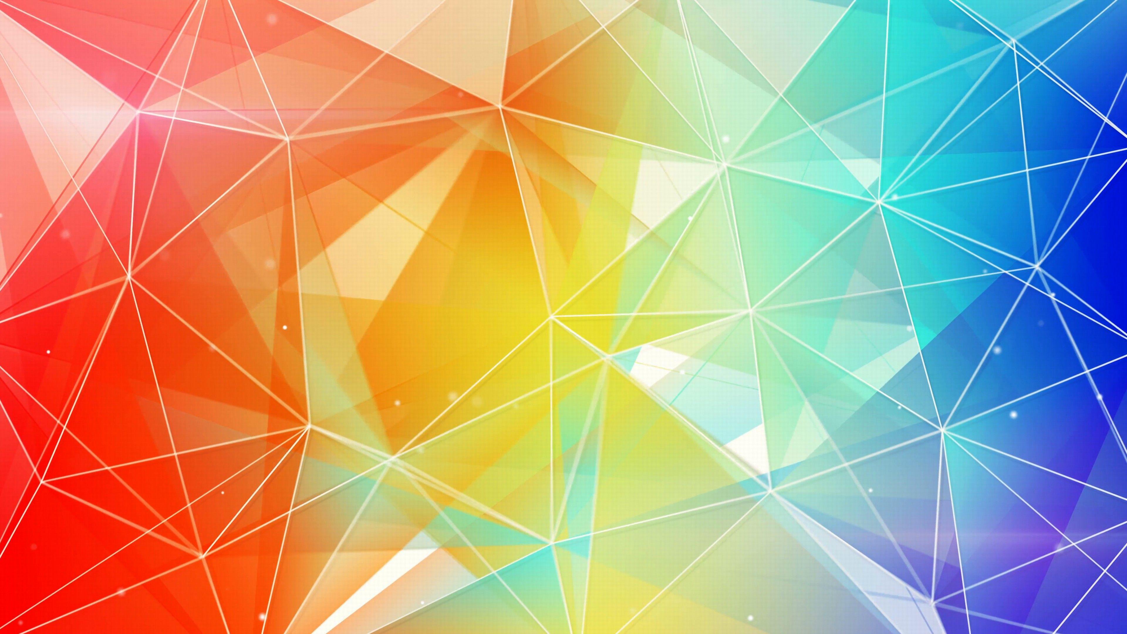 Geometric Triangles Colorful Wallpaper 4K HD Free Download