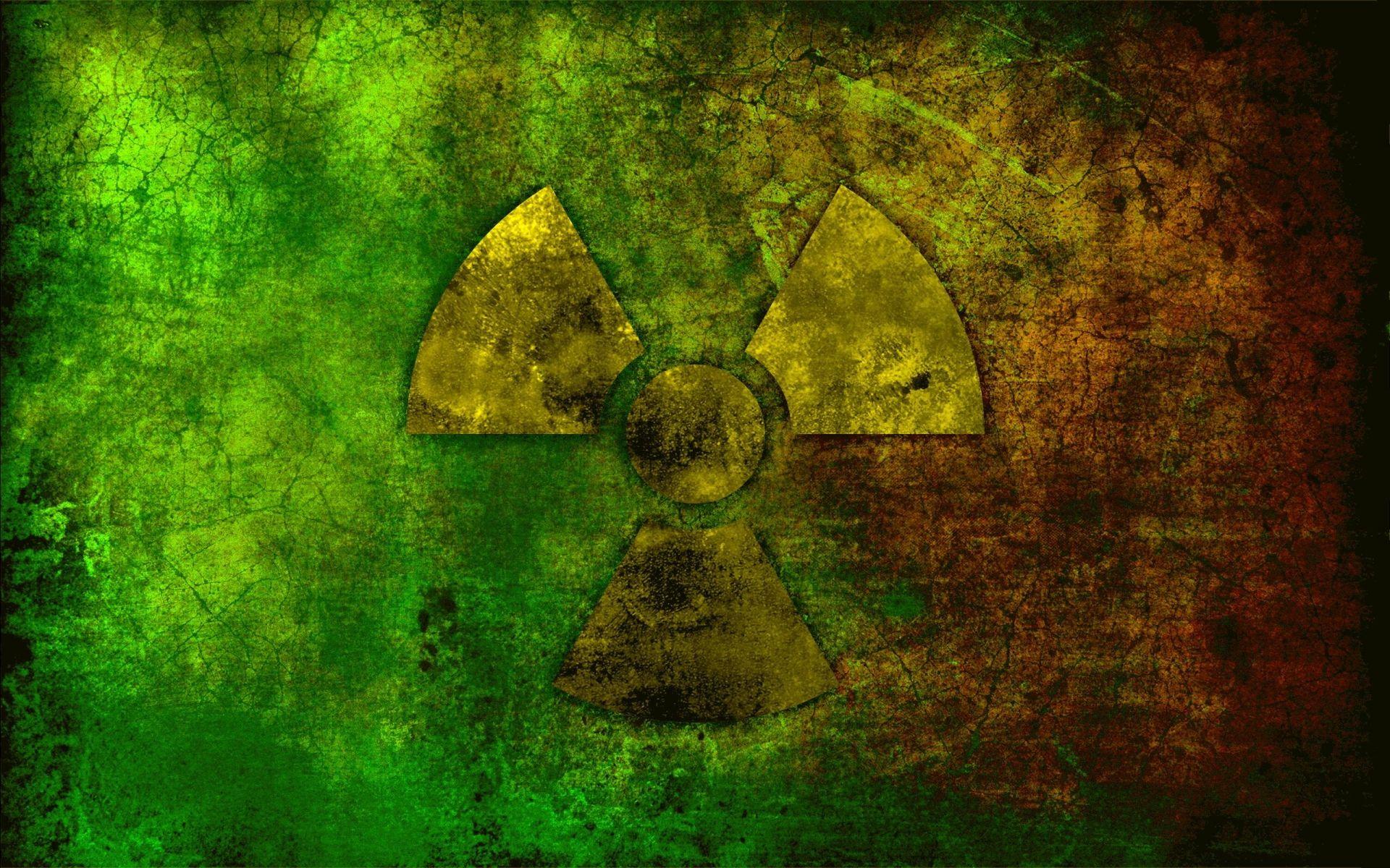Dark radiation nuclear symbols color apocaly tech horror creepy