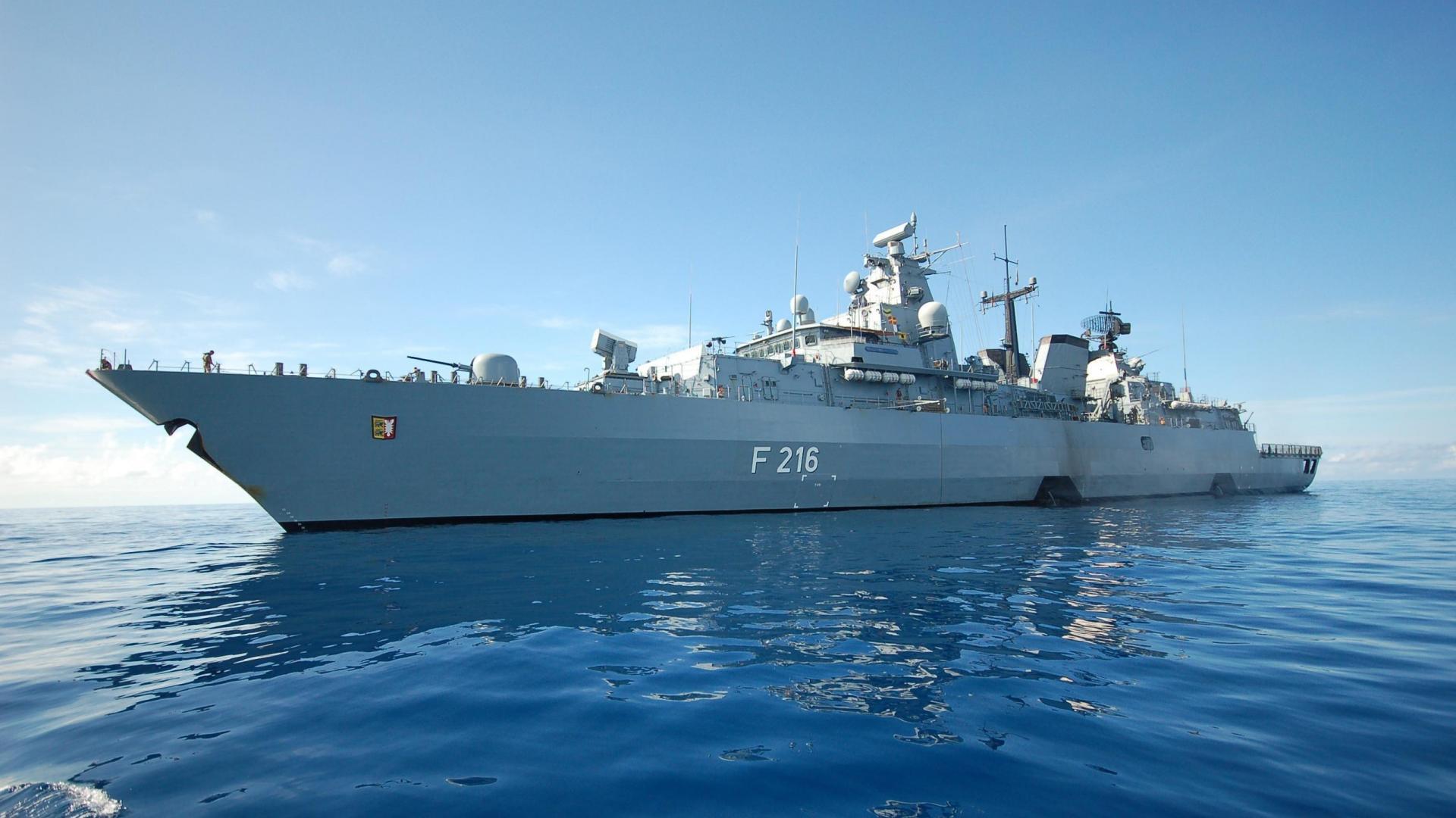 F216 schleswigholstein german navy ships wallpaper