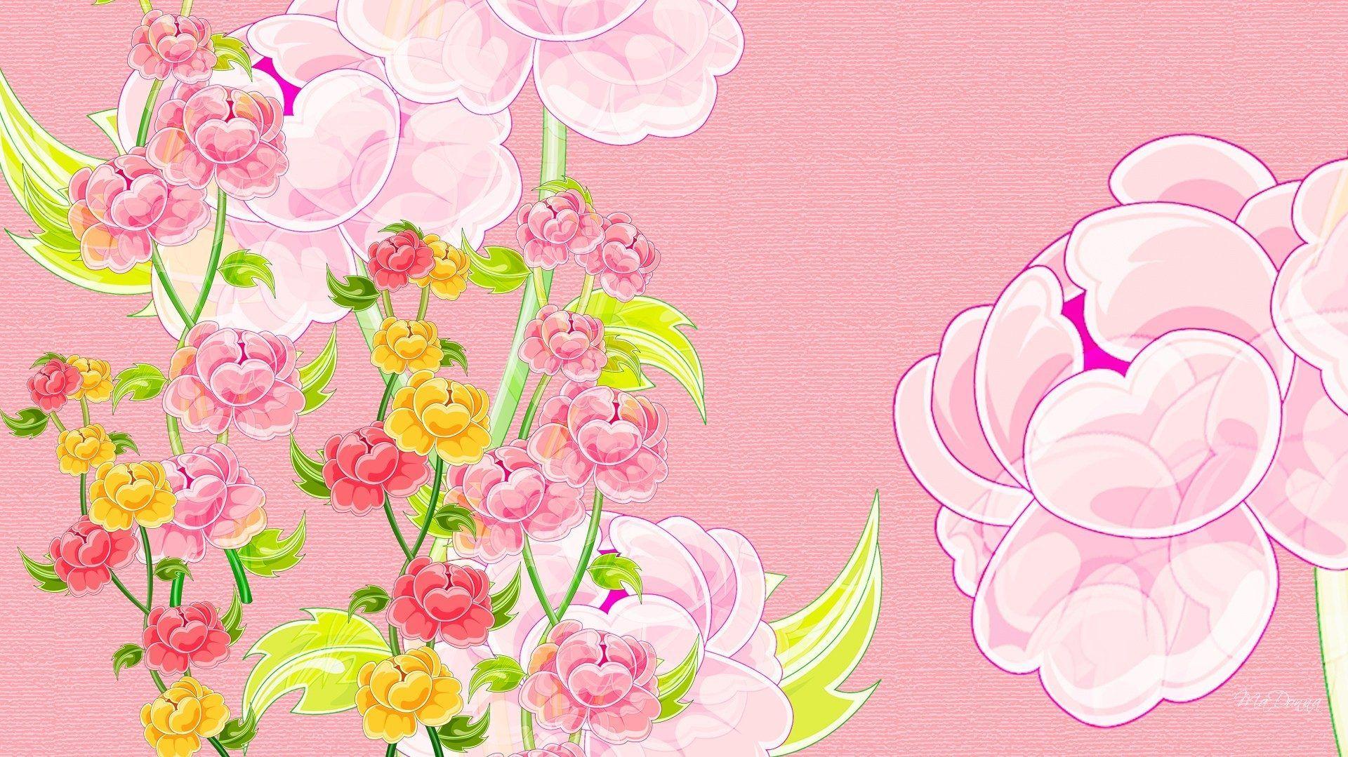 Flowers: Abstract Pink Flowers Floral Flower Wallpaper Download