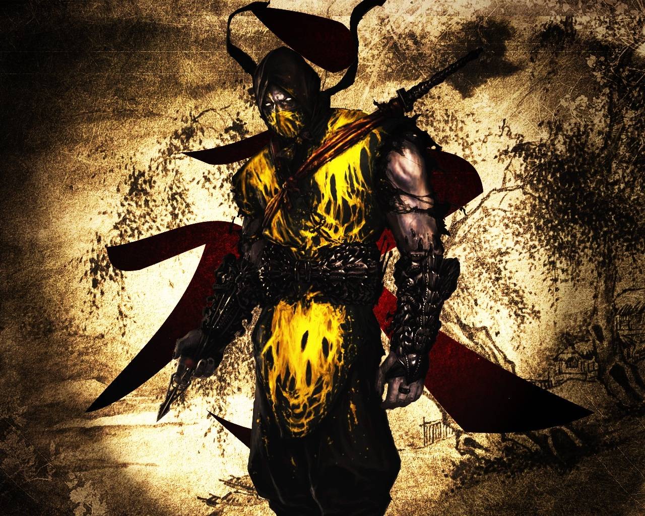 Mortal Kombat ninja scorpion Kombat Wallpaper