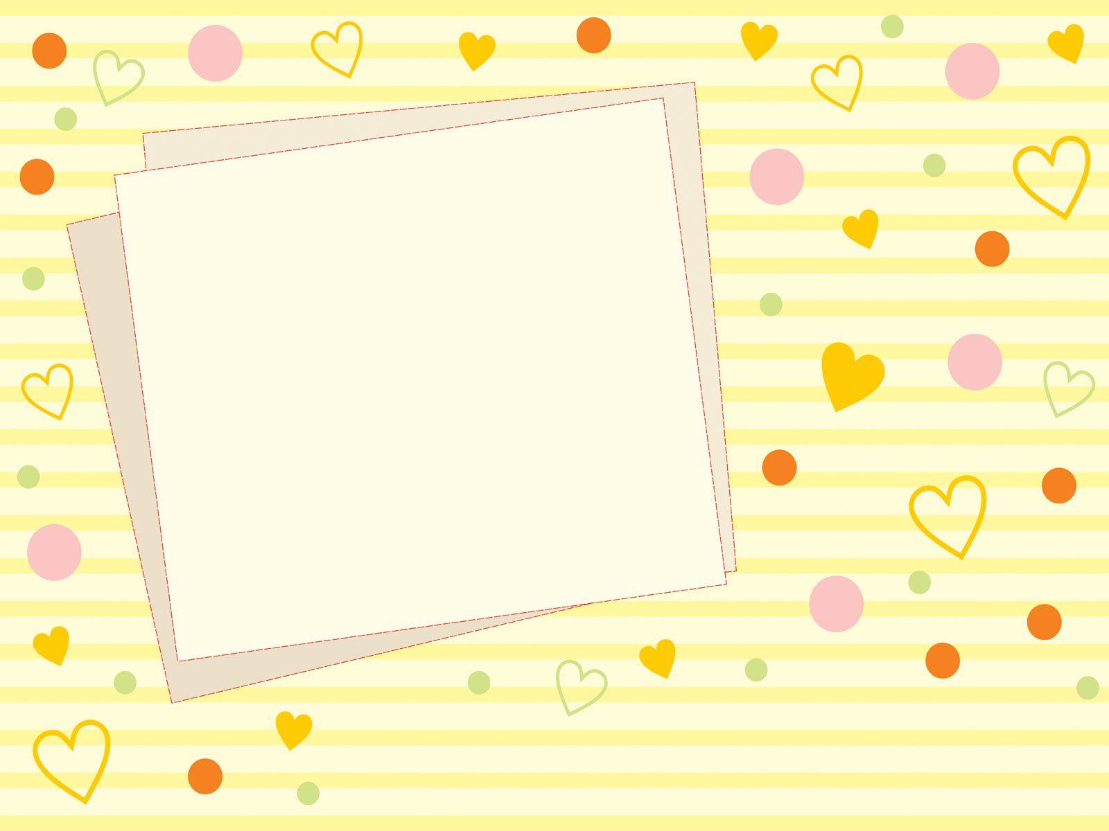 Cute Yellow Photo Background & Frames, Design, Love