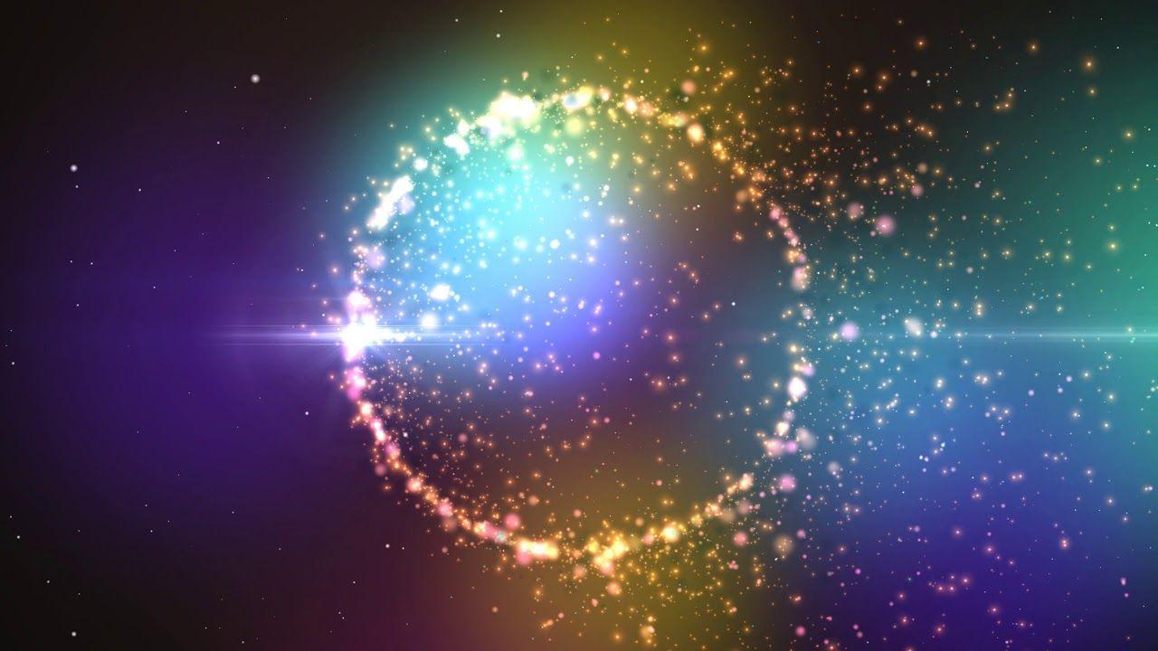 4K Colorful Relaxing Sparkling Ring in Space Moving Wallpaper