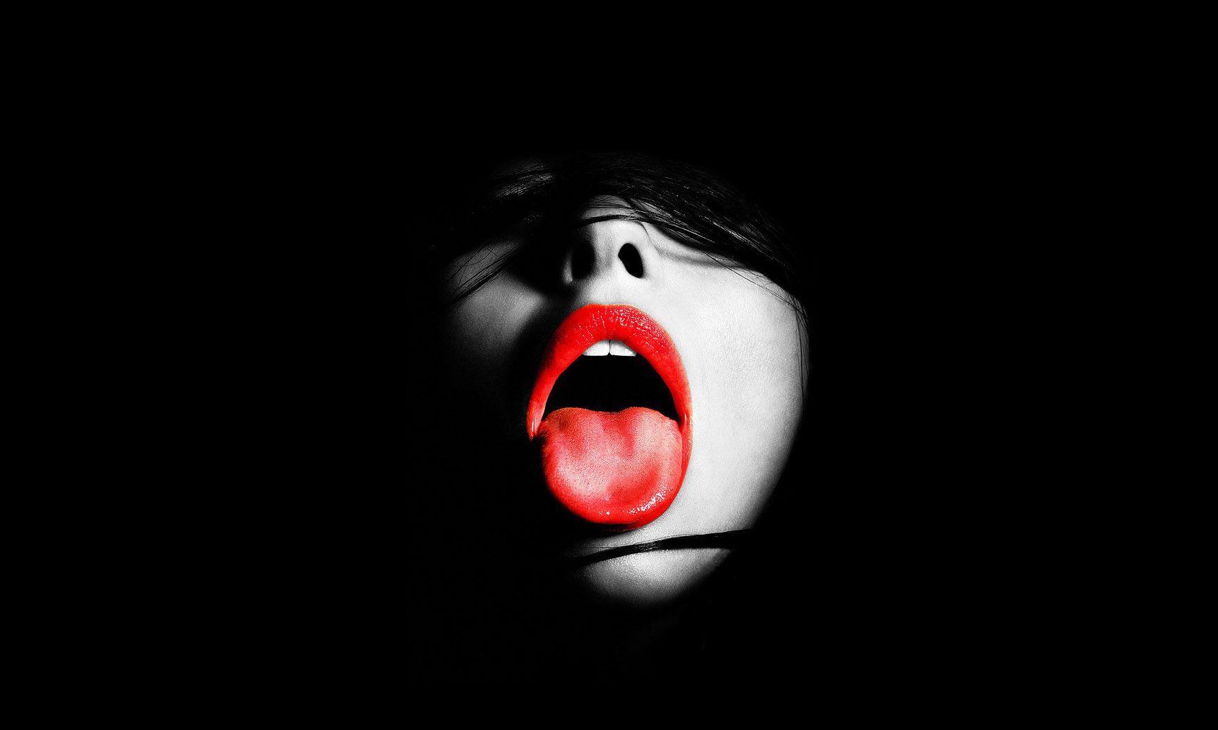 Red Lips HD Wallpaper
